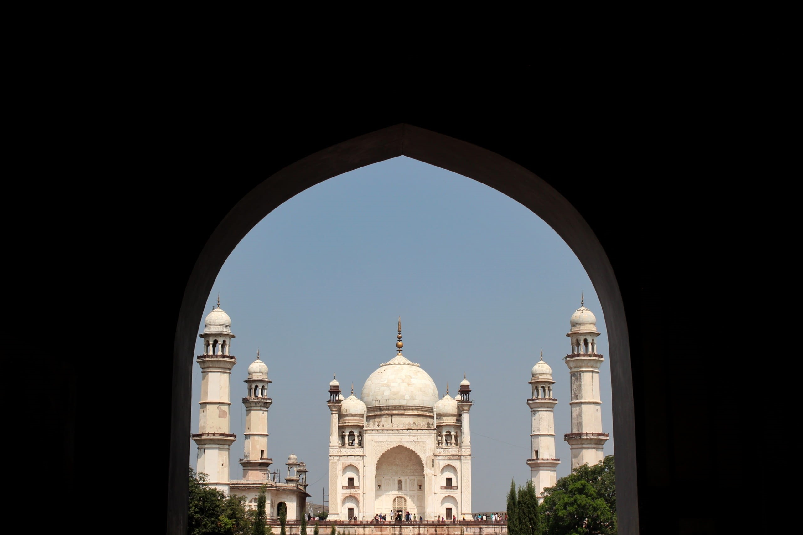 day, bibikamaqbara, history, travel destinations, aurangabad, asia, clear sky, india, mughal, copy space, photography, nature, built structure, religion, HD Wallpaper