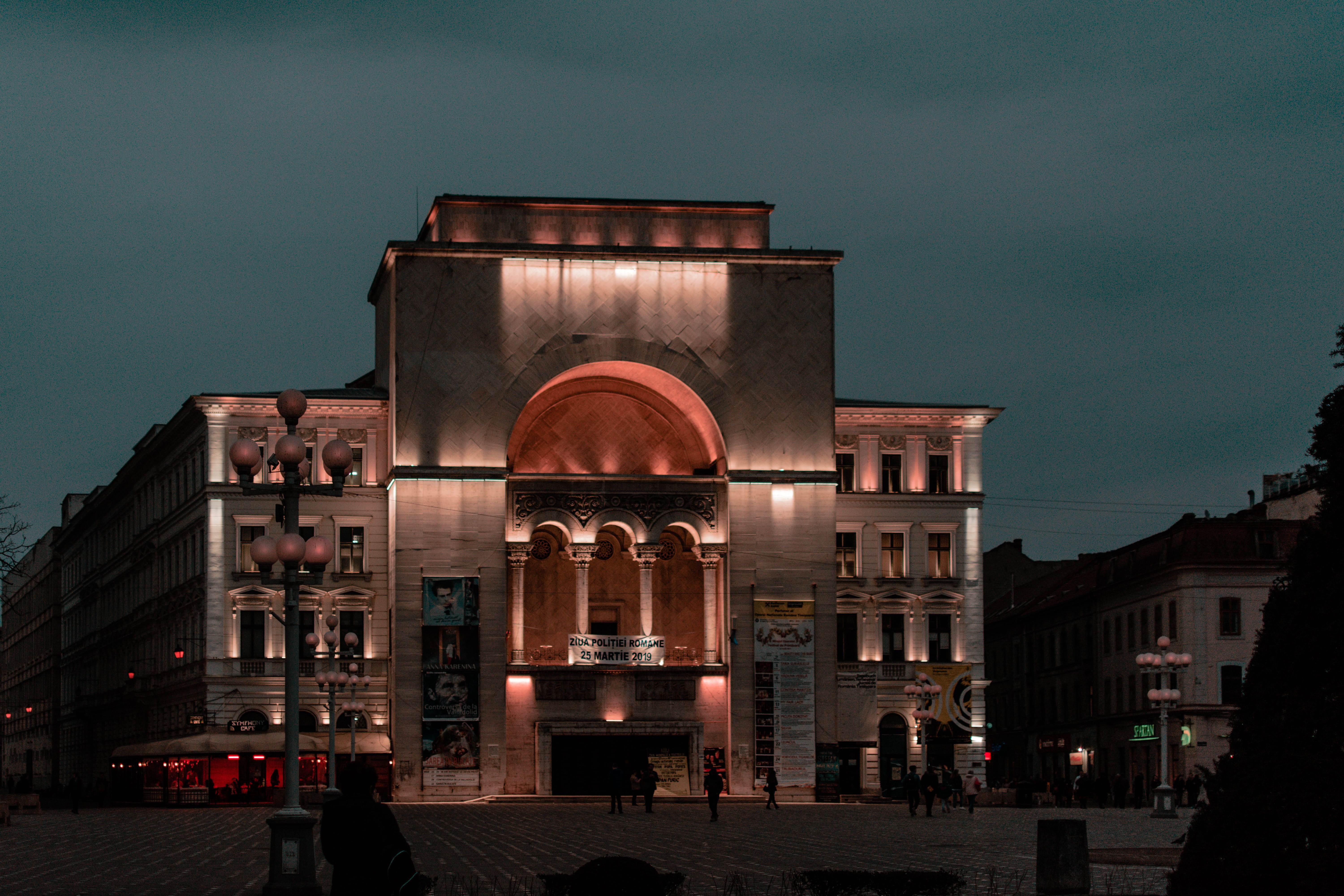 person, romania, outdoors, building, facade, arch, human, travel destinations, monument, archi, shadows, urban, architecture, lights, city, timisoara, built structure, HD Wallpaper