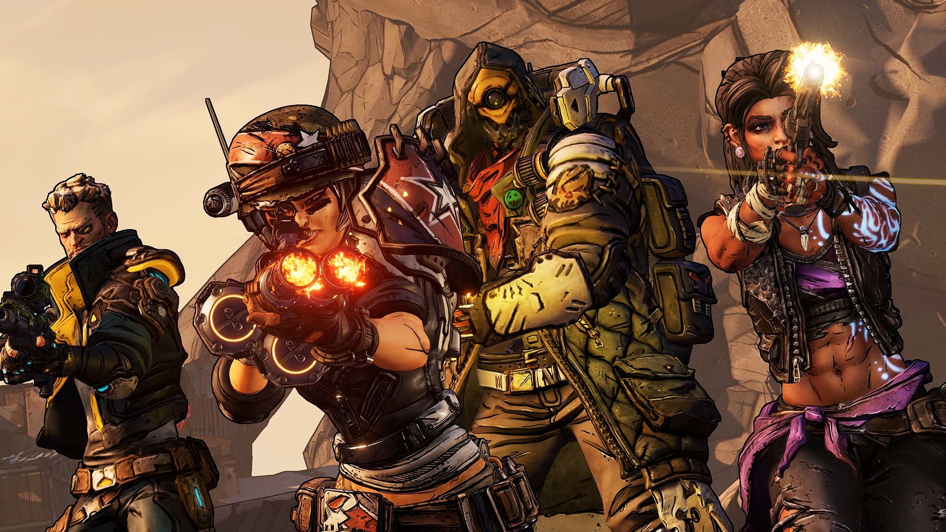Zane (Borderlands), Borderlands, 1080P, Amara (Borderlands), Borderlands 3, FL4K (Borderlands), HD Wallpaper