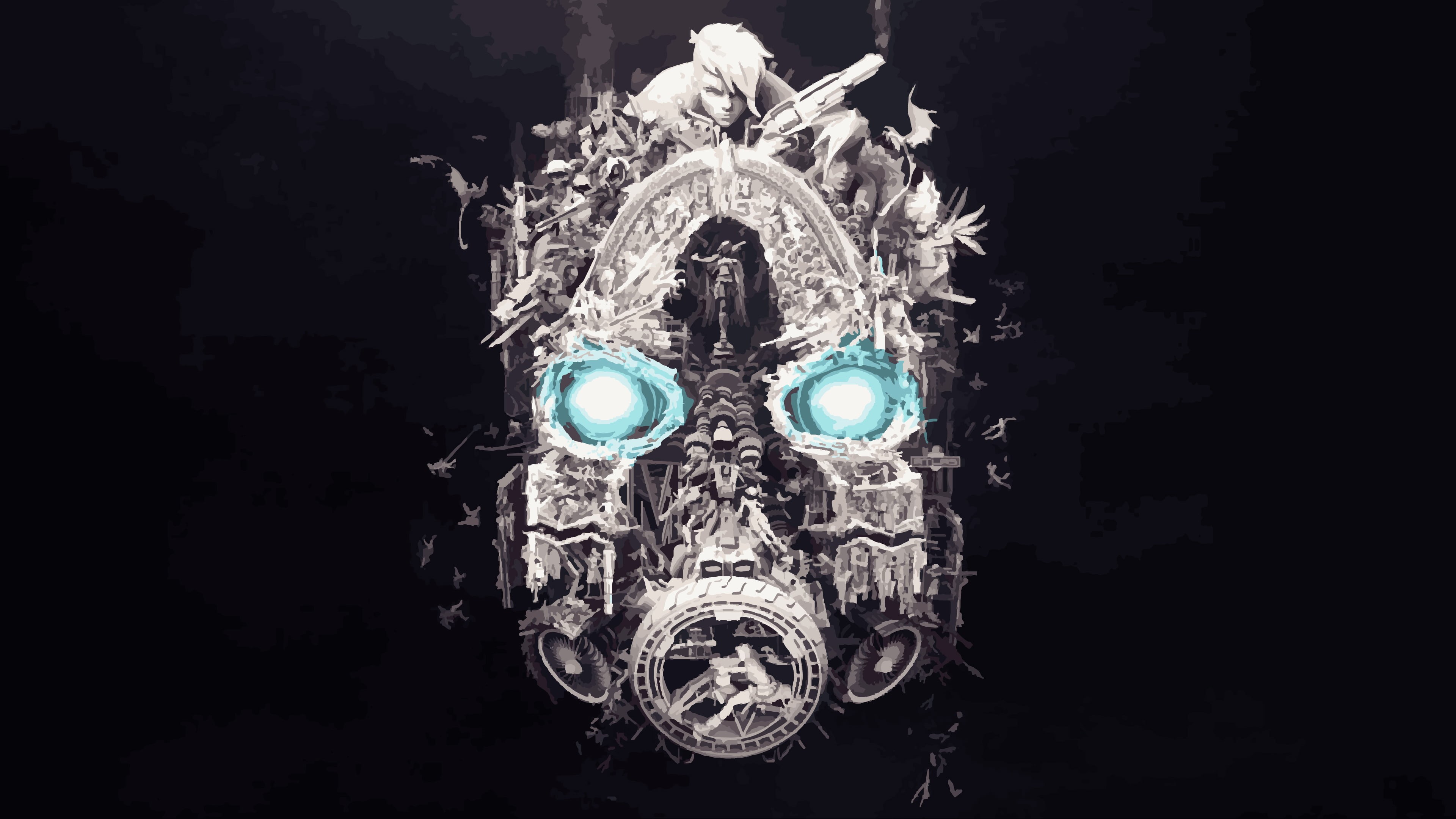 vector, Borderlands 3, 4K, mask, digital art, HD Wallpaper