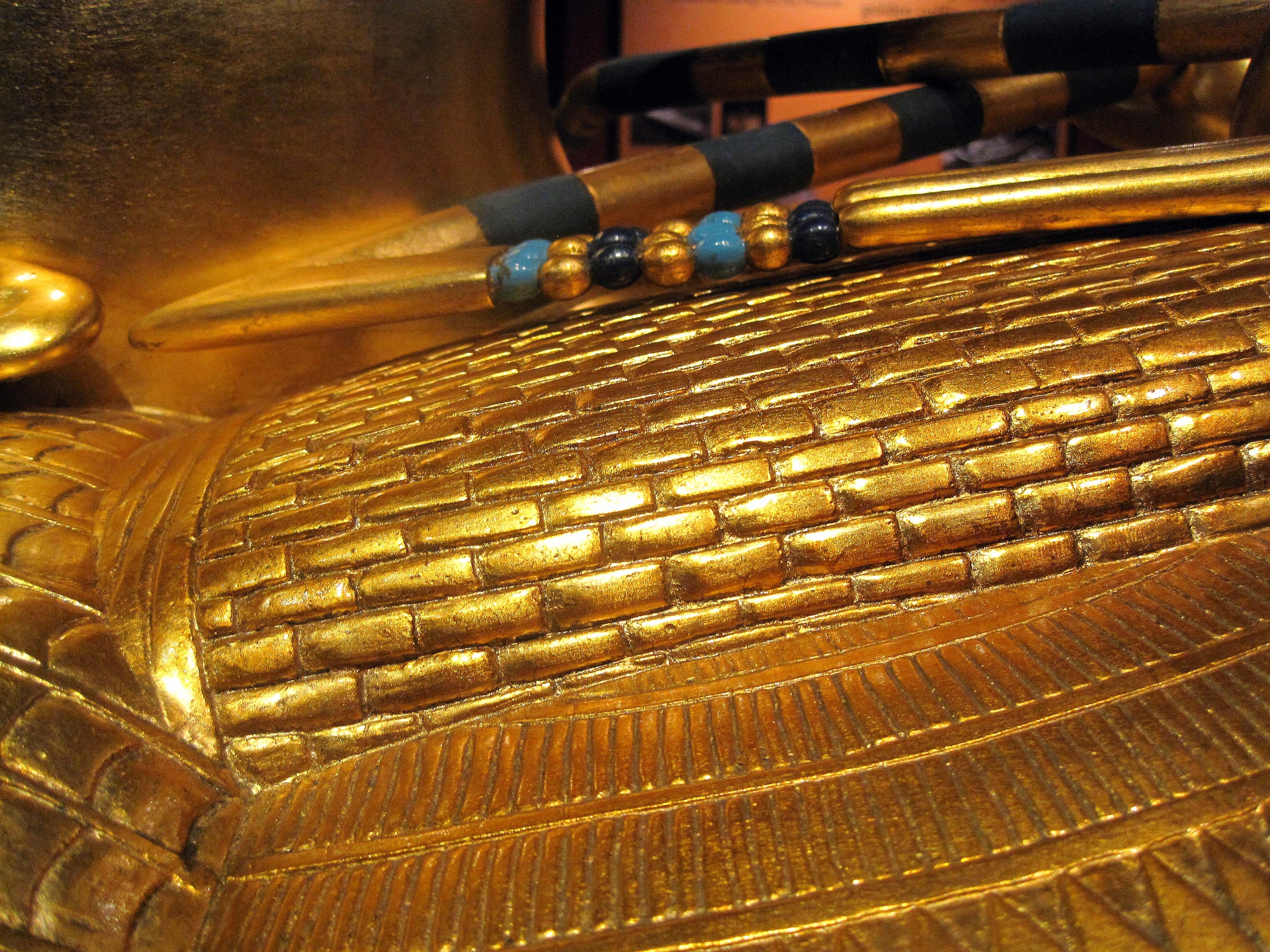 gold, wood - material, metal, art and craft, religion, sarcophagus, tutankhamun, place of worship, gold colored, focus on foreground, king, pattern, architecture, HD Wallpaper