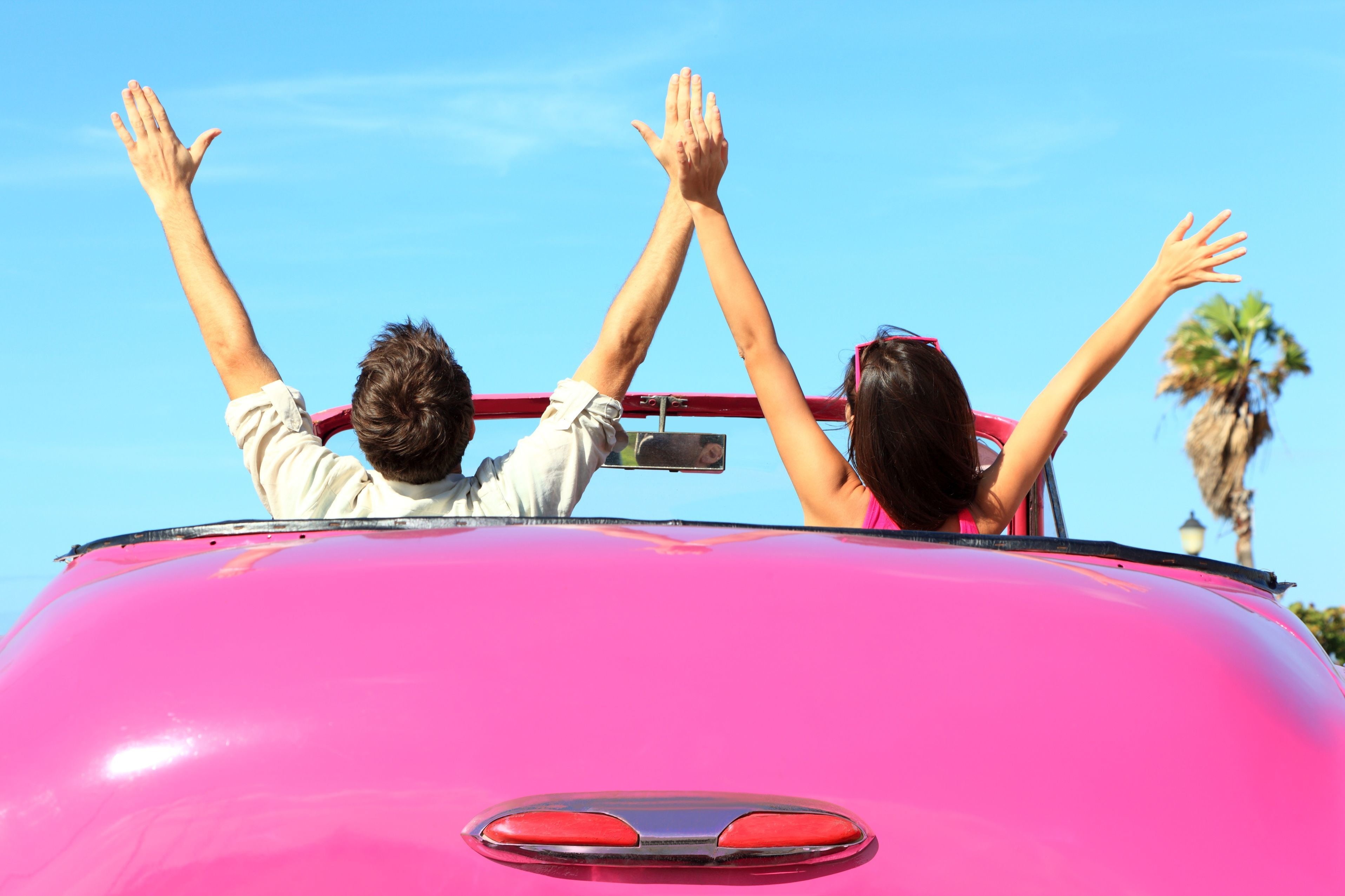 young Women, happiness, transportation, mode of transportation, human arm, travel, background, day, hand Raised, arms Raised, enjoyment, 2K, sea, fun, HD Wallpaper