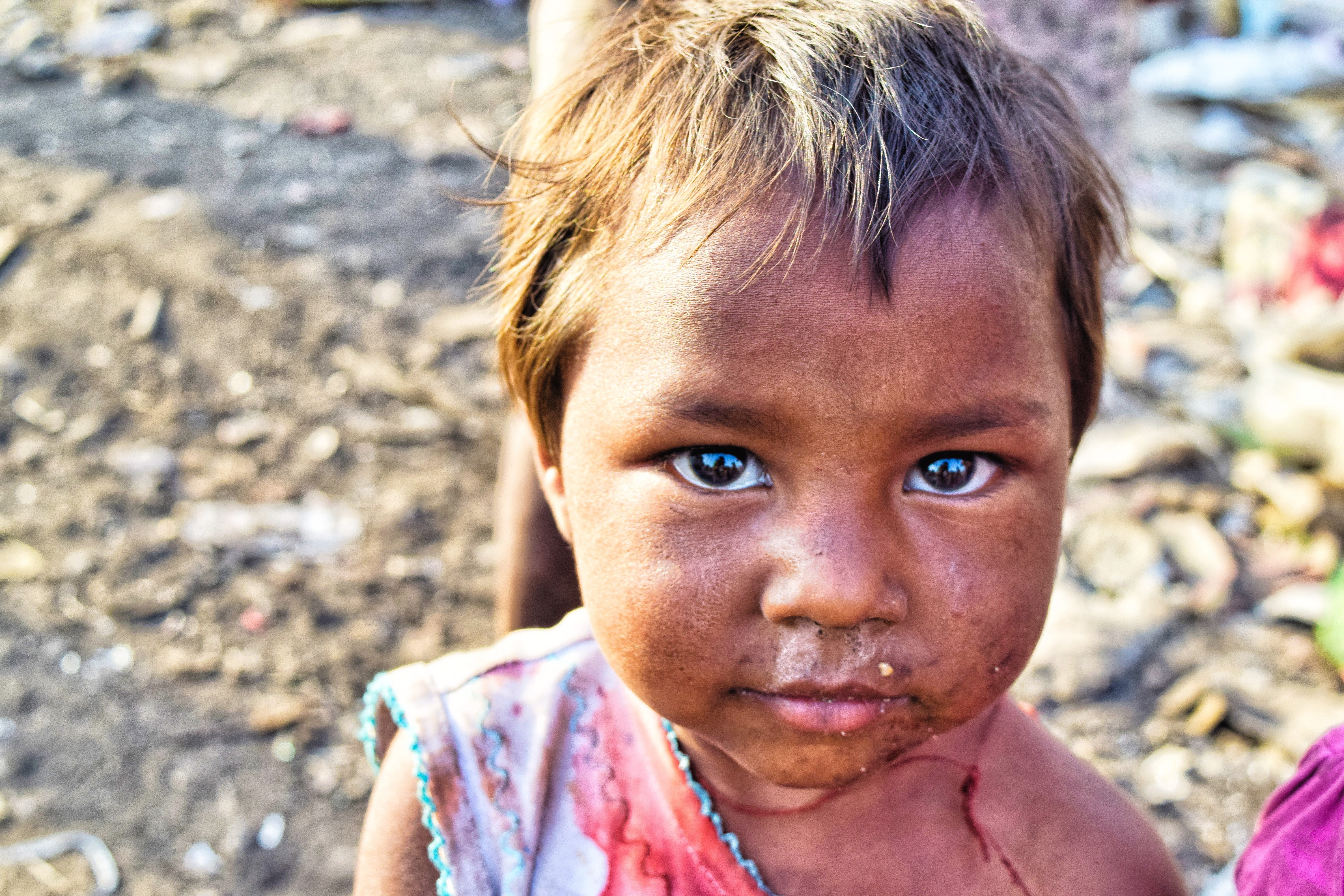 beautiful, smile, poor, front view, childhood, body part, cute, face, real people, women, close-up, portrait, one person, headshot, color, people, slums, HD Wallpaper