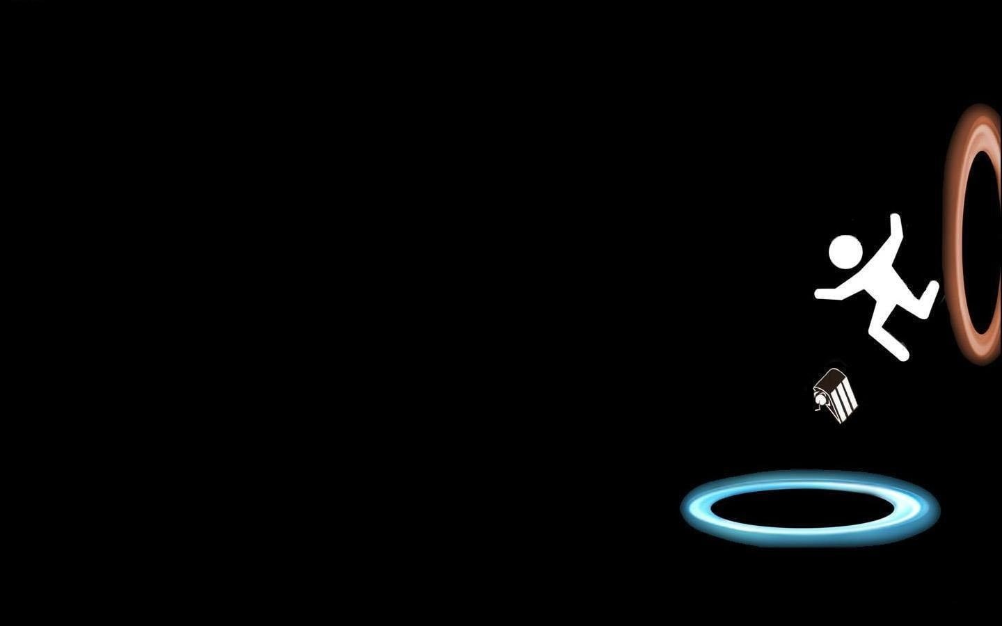 x, background, hd, black, 720P, portal, cakes, minimalistic, art, HD Wallpaper