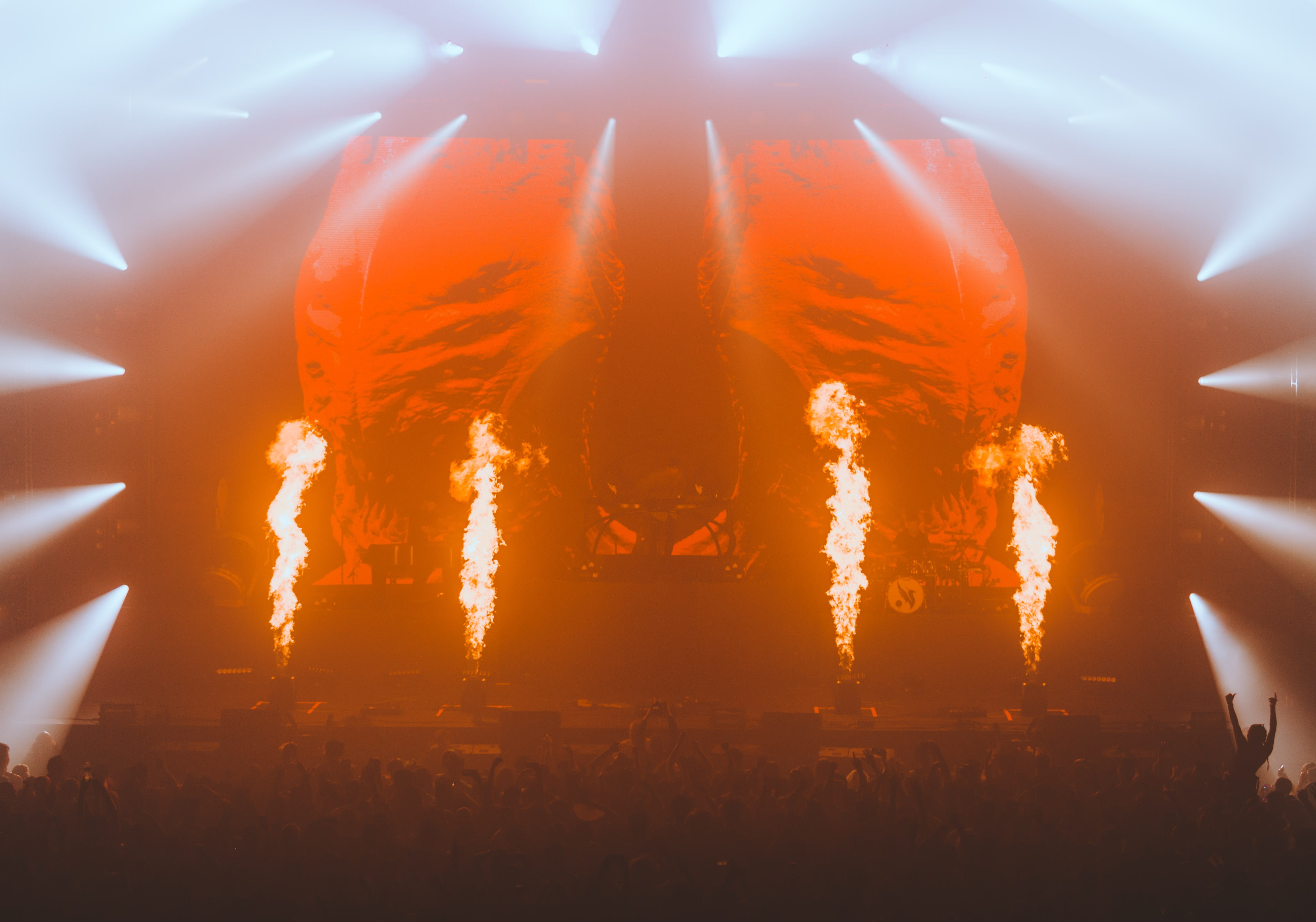 flame, orange color, sf, glowing, air vehicle, san francisco, light, close-up, fire - natural phenomenon, lasers, no people, built structure, flare, 5K, HD Wallpaper