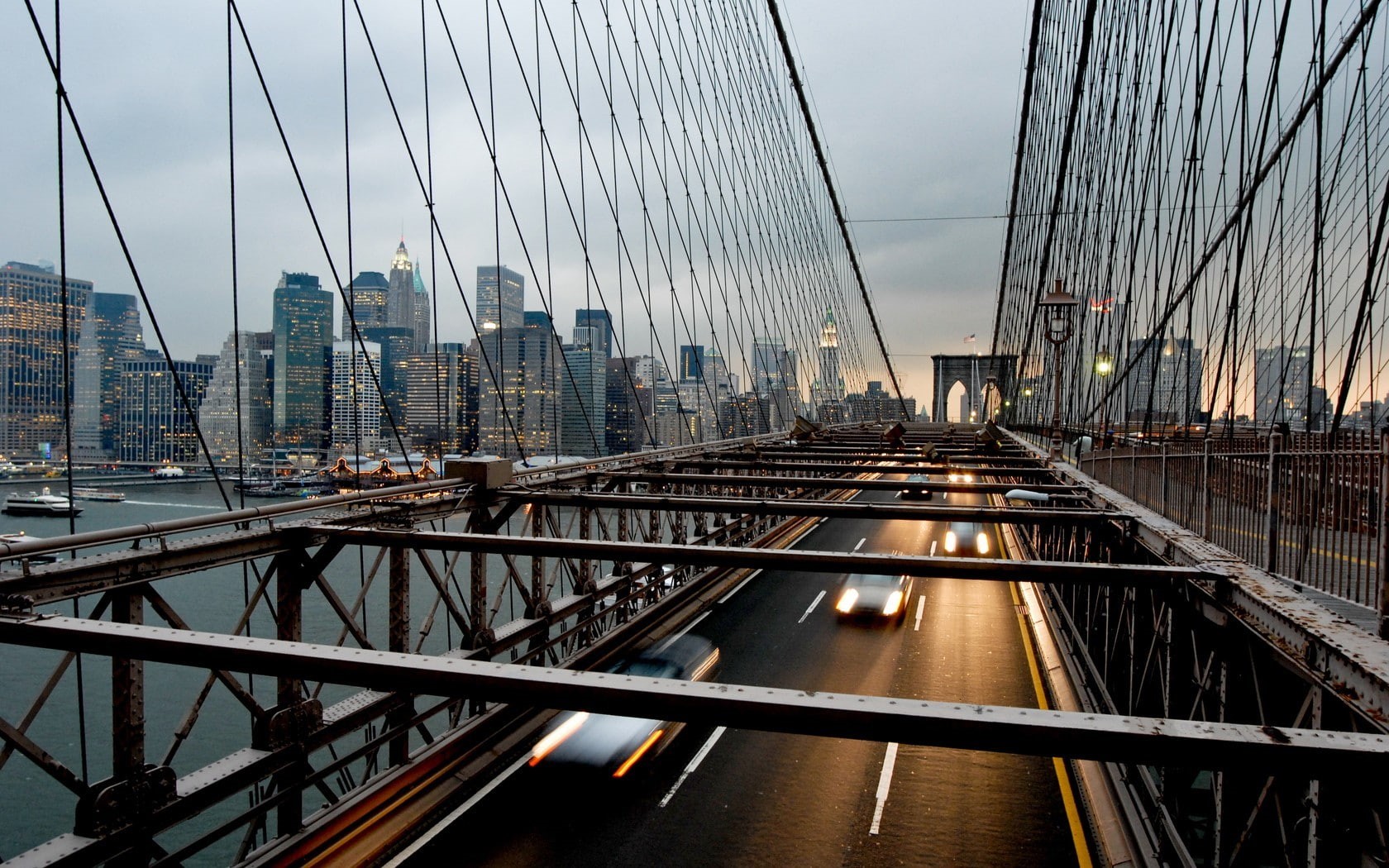 sky, suspension bridge, nature, skyscraper, tall - high, architecture, travel destinations, bridge - man made structure, connection, bridge, motion blur, HD Wallpaper