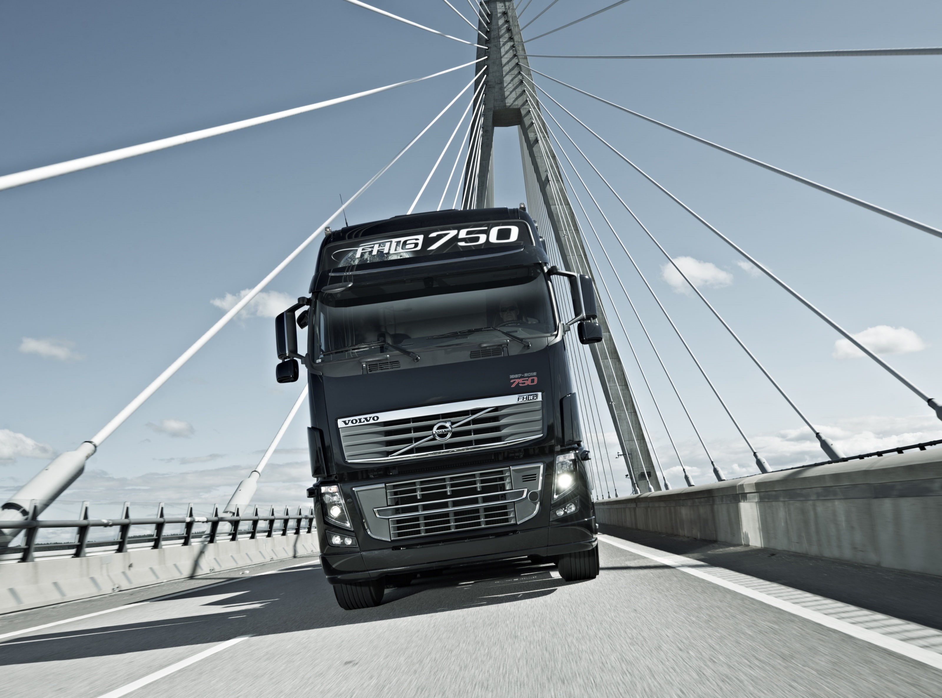 architecture, road, land vehicle, mode of transportation, freight, connection, no people, nature, built structure, city, Volvo, sky, bridge, bridge - man made structure, HD Wallpaper