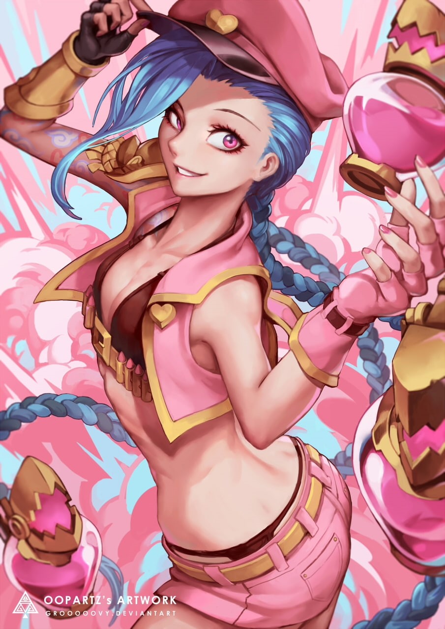 Jinx (League of Legends), League of Legends, 720P, Oopartz Yang, Phone HD Wallpaper