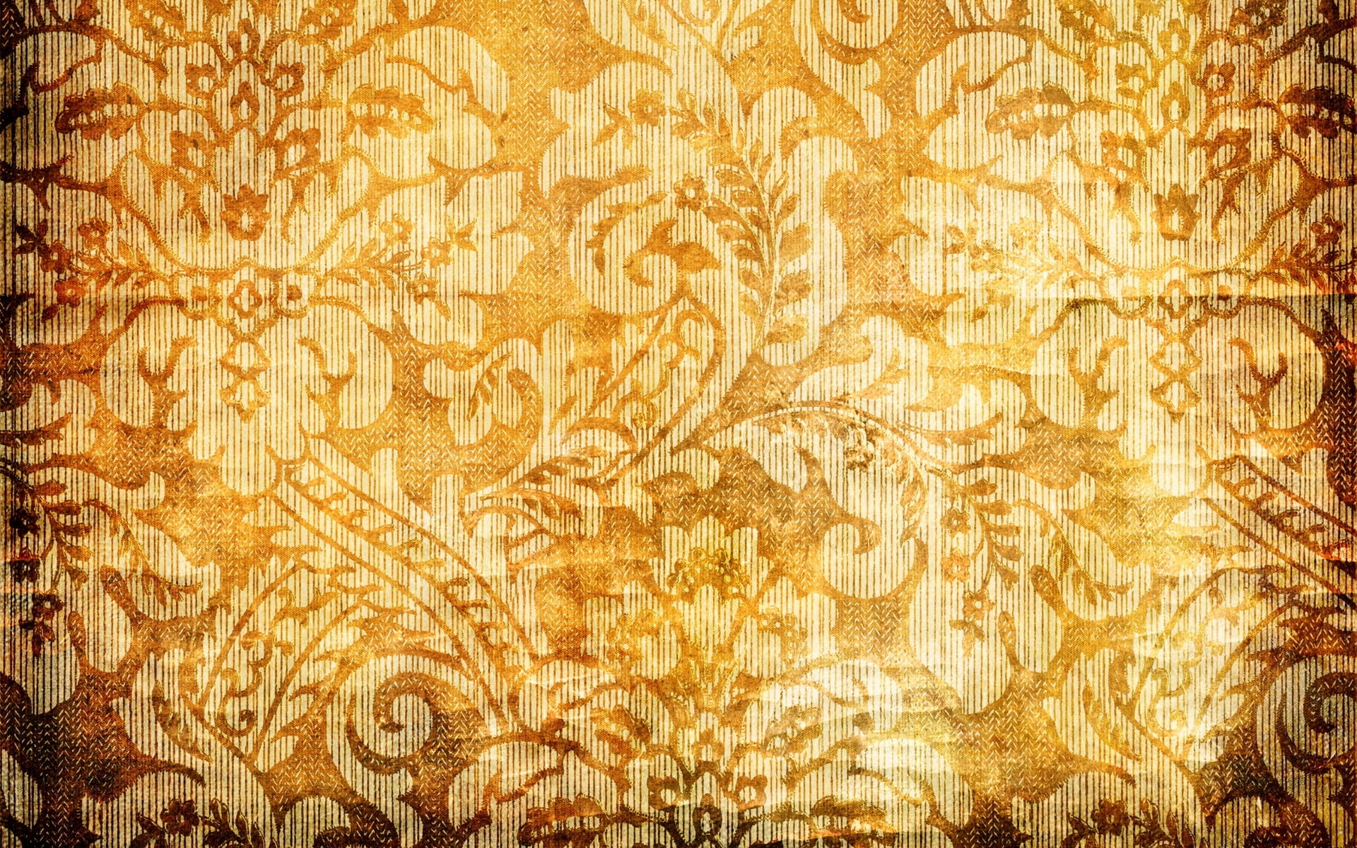gold, Pattern, art, flowers, retro Styled, old, decoration, backgrounds, close-up, antique, craft, decor, patterns, classical style, baroque Style, HD Wallpaper