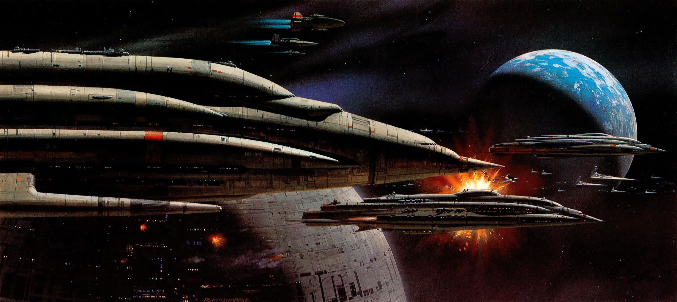 artwork, spaceship, planet, star wars, wars, space, star, 1080P, HD Wallpaper