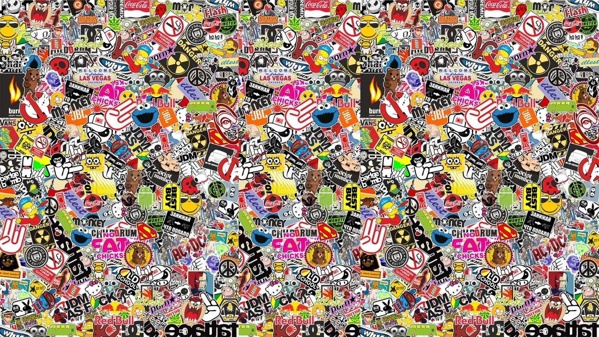 1080P, Man Made, Sticker, Sticker Bomb, HD Wallpaper