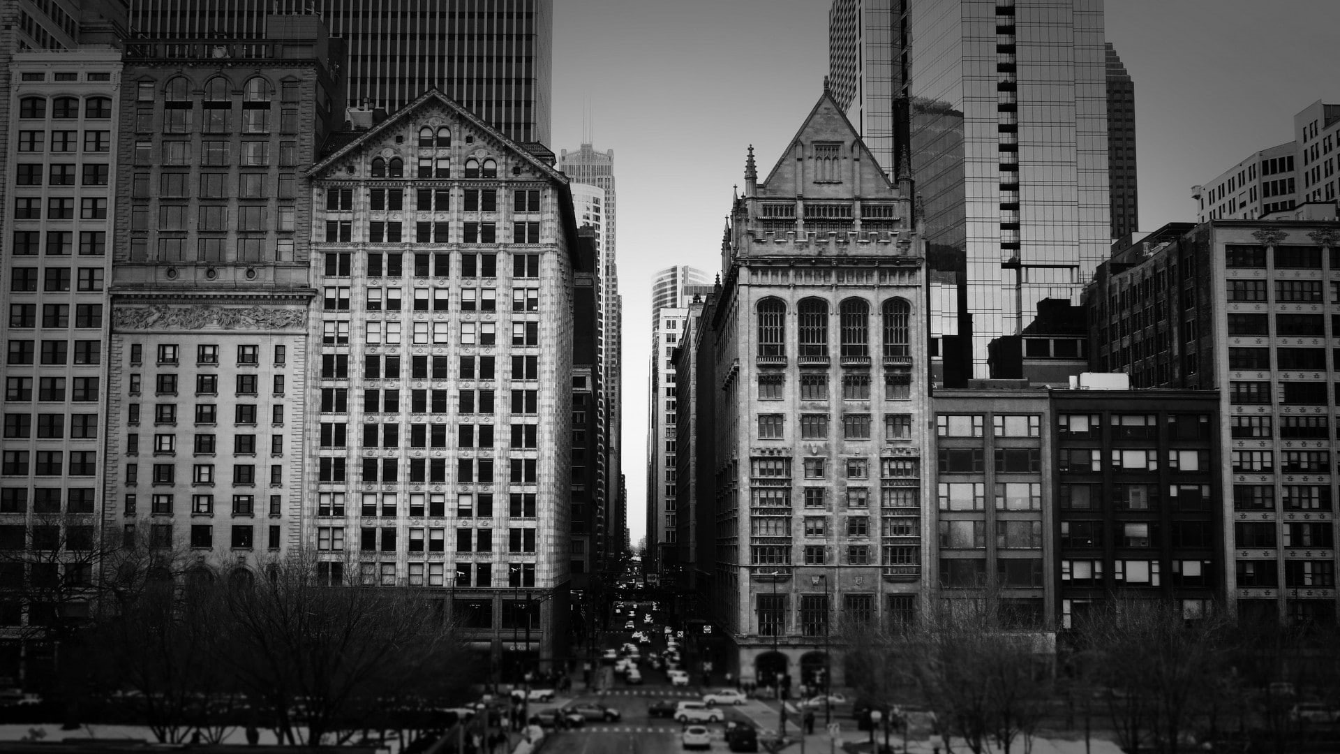 no people, transportation, building exterior, city, nature, modern, skyscraper, 1080P, built structure, financial district, office building exterior, car, HD Wallpaper