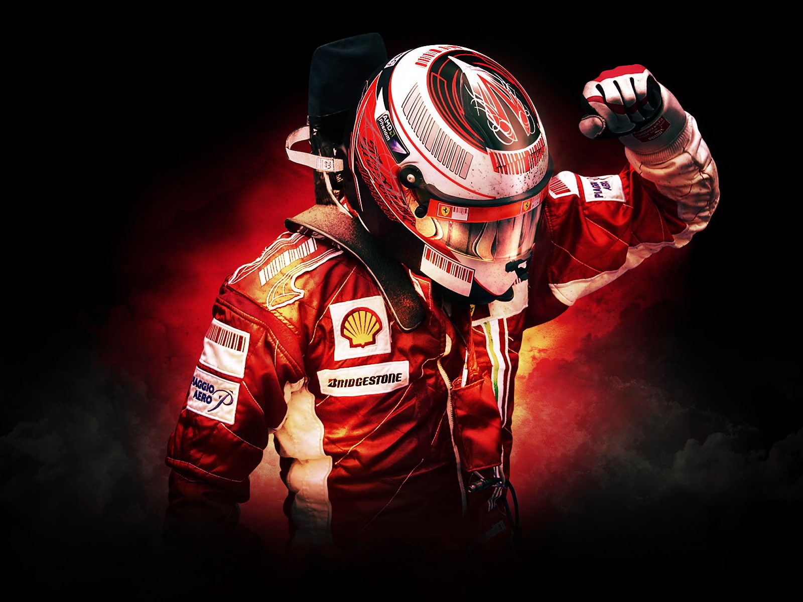 f, black, helmet, red, motorcycle, racer, 720P, HD Wallpaper