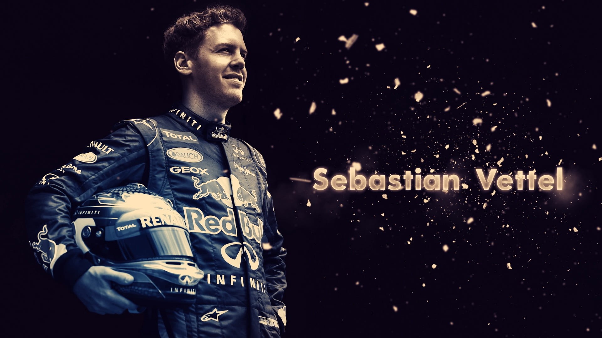 emotion, armed Forces, waist up, happiness, arts culture and entertainment, young adult, sebastian vettel, helmet, looking away, looking, western script, HD Wallpaper