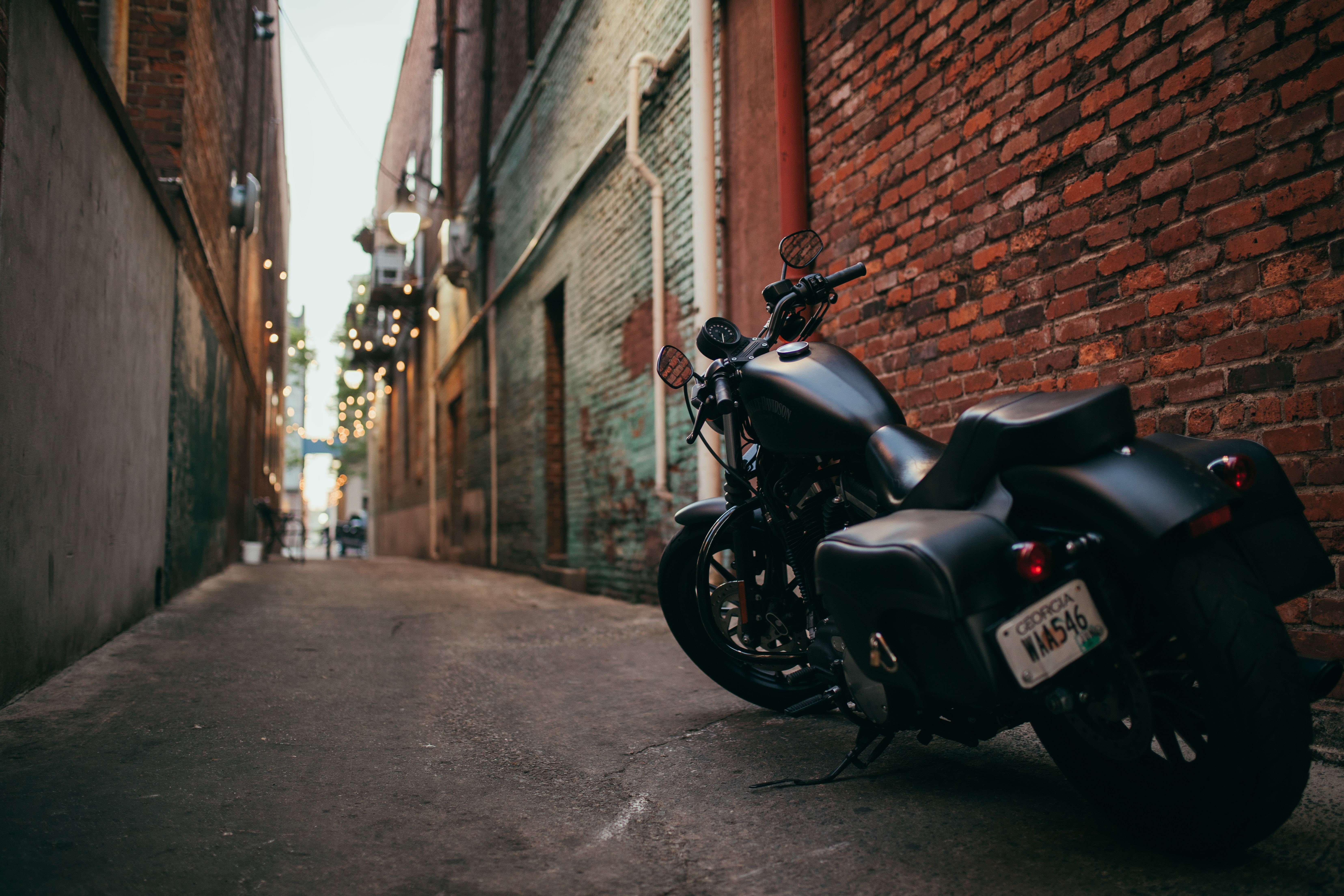 touring, old, retro Styled, street, city Street, travel, europe, land Vehicle, brick wall, 5K, black, full length, building exterior, wall - building feature, HD Wallpaper