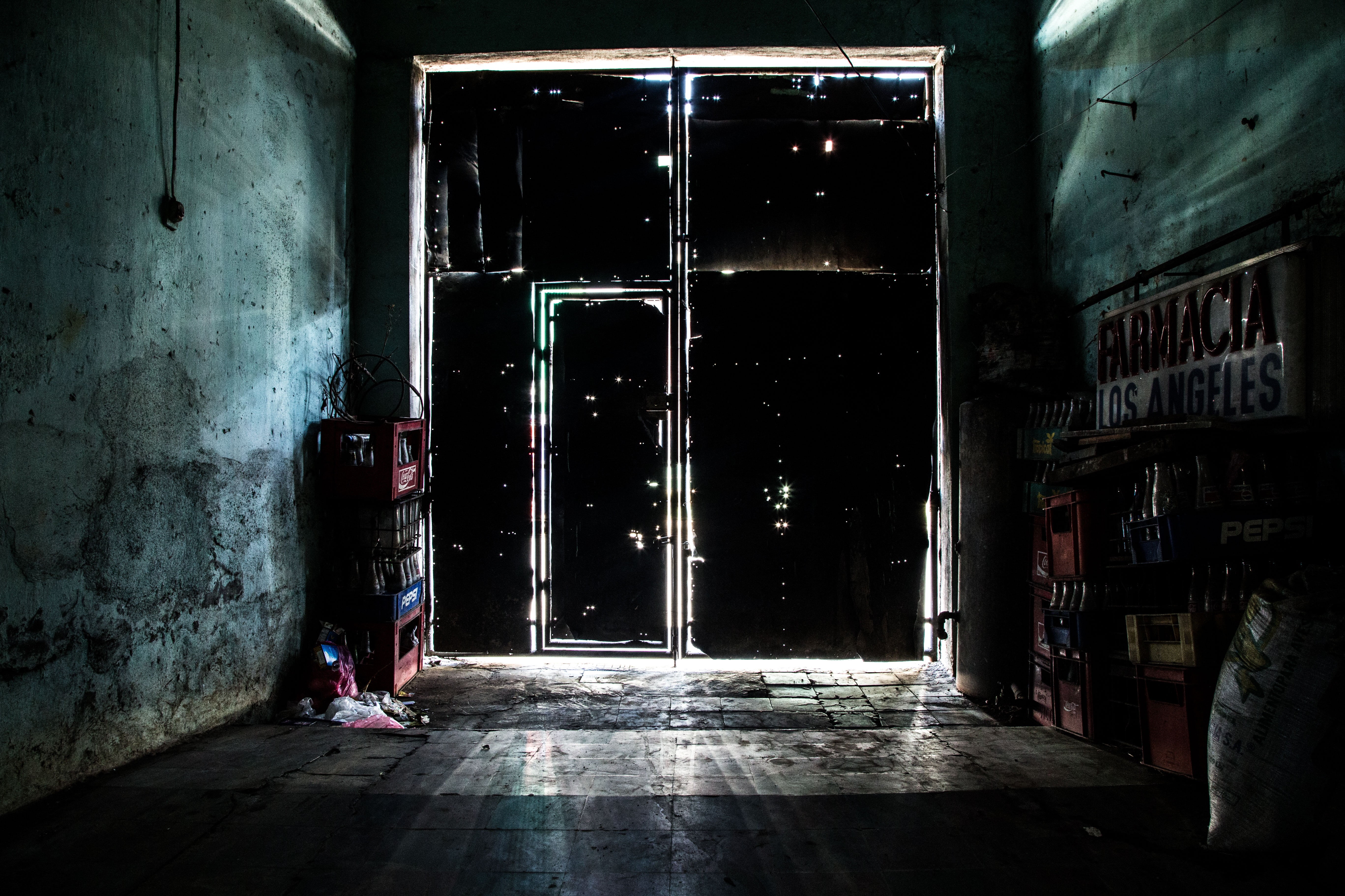 dark, indoors, lifestyles, architecture, flooring, building exterior, closed, storage, building, entrance, outdoors, real people, one person, door, wall - building feature, HD Wallpaper