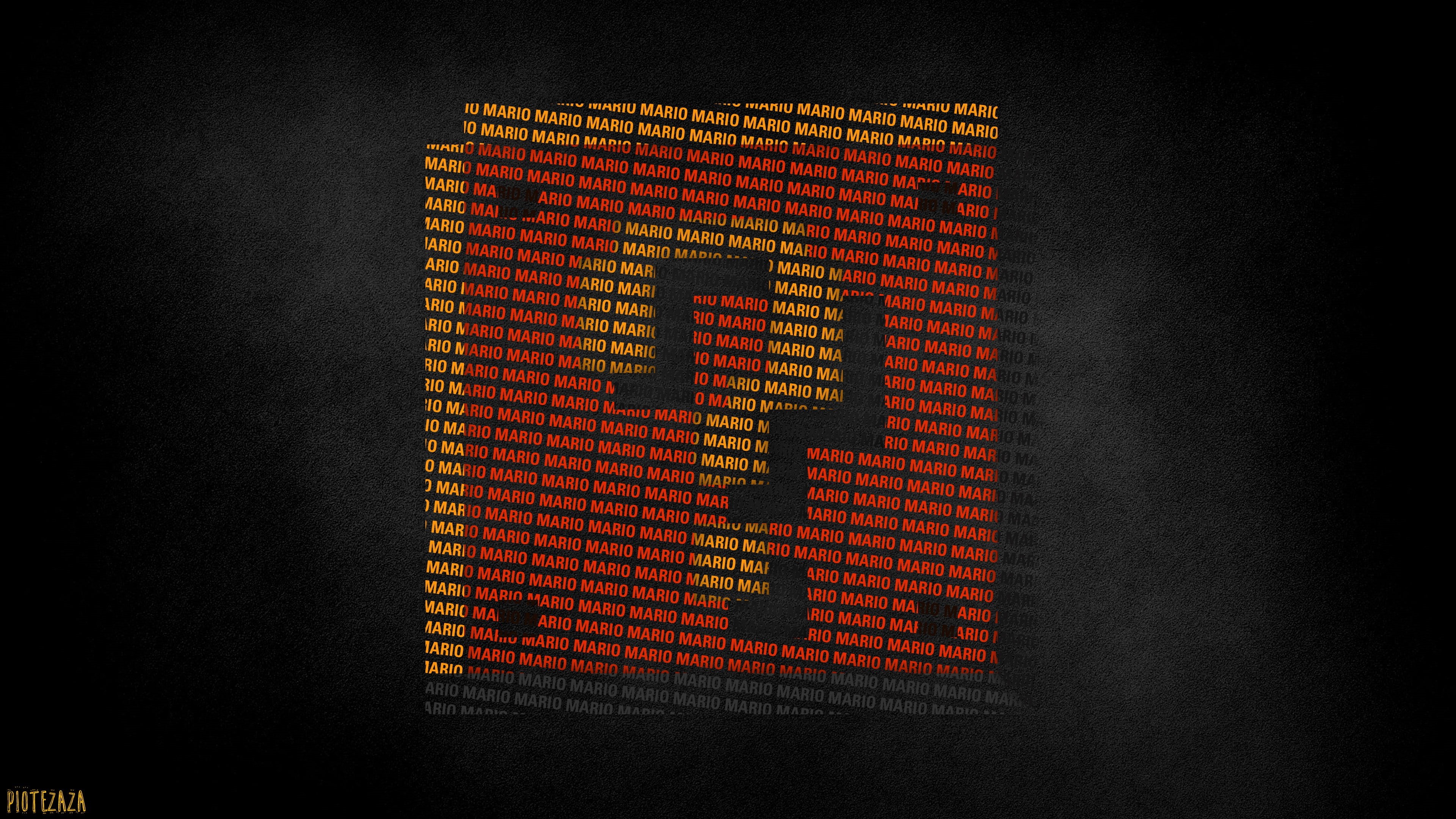 Super Mario, illuminated, business, yellow, finance, indoors, no people, text, built structure, glowing, black background, time, technology, architecture, HD Wallpaper