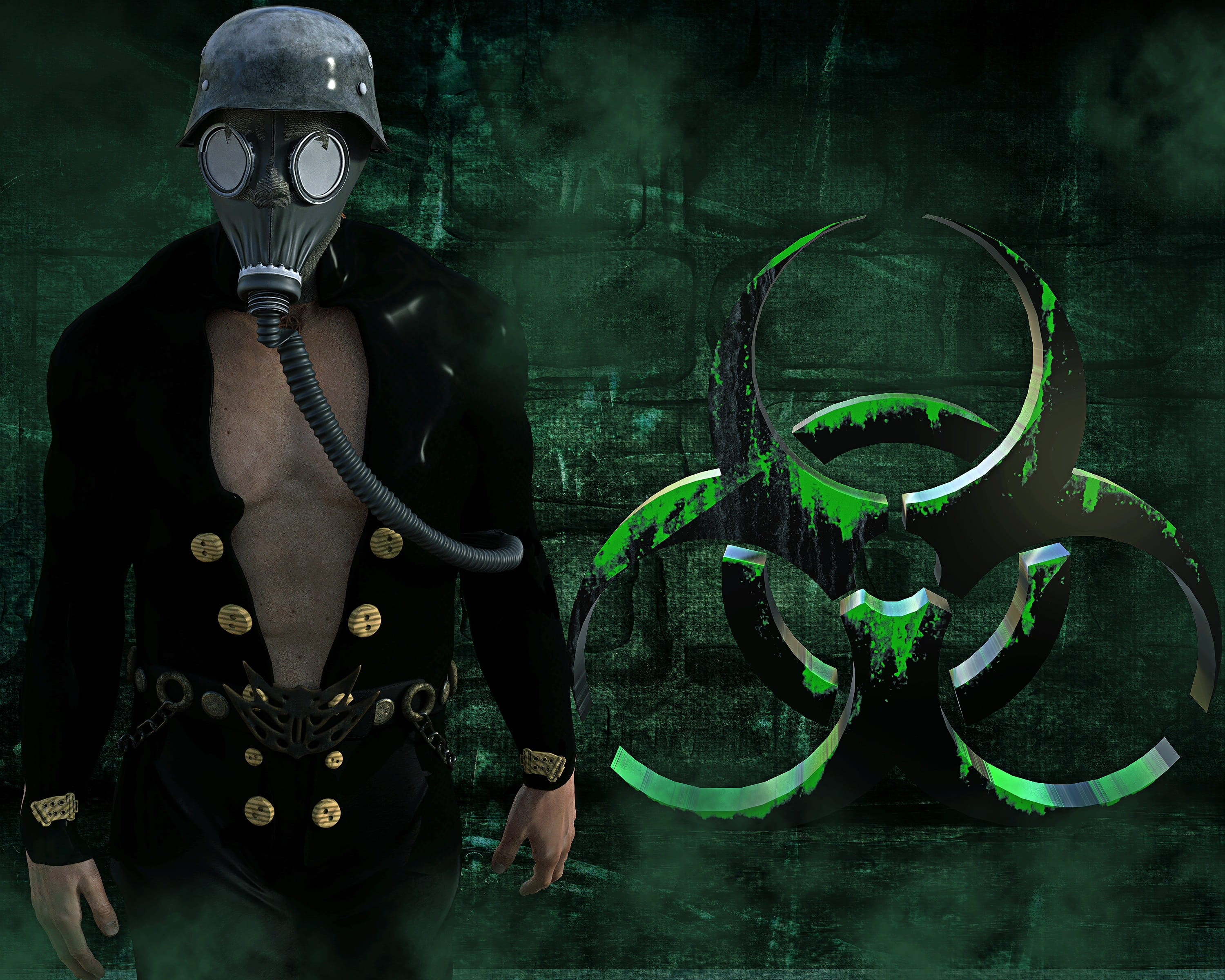 men, front view, standing, gas mask, 2K, biological, symbol, social issues, epidemic, radioactive, biologic, science, mask - disguise, people, pollution, HD Wallpaper