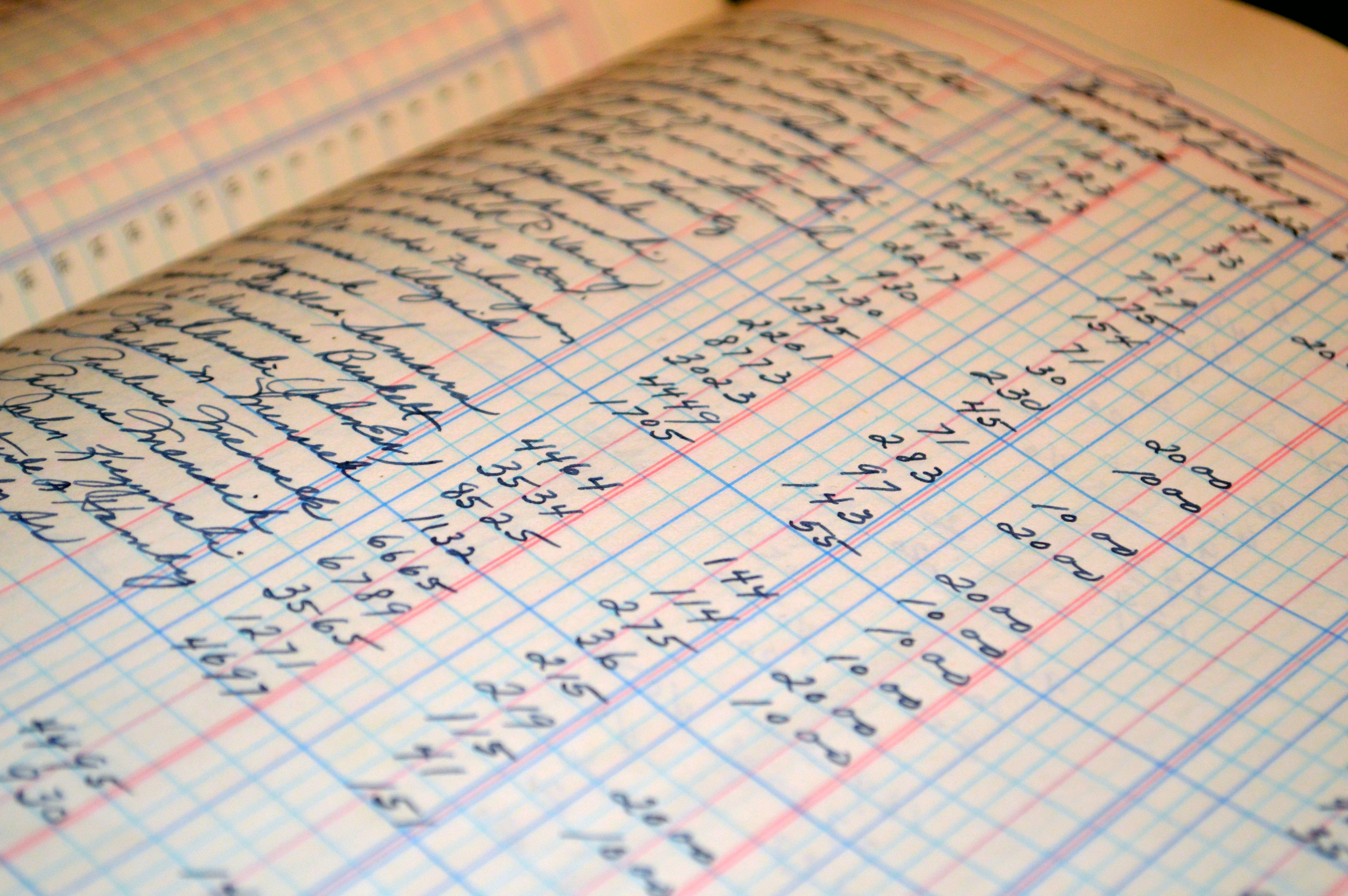 list, balance, diagram, accounting, map, document, number, handwriting, no people, graphing, publication, taxes, bookkeeping, education, high angle view, HD Wallpaper