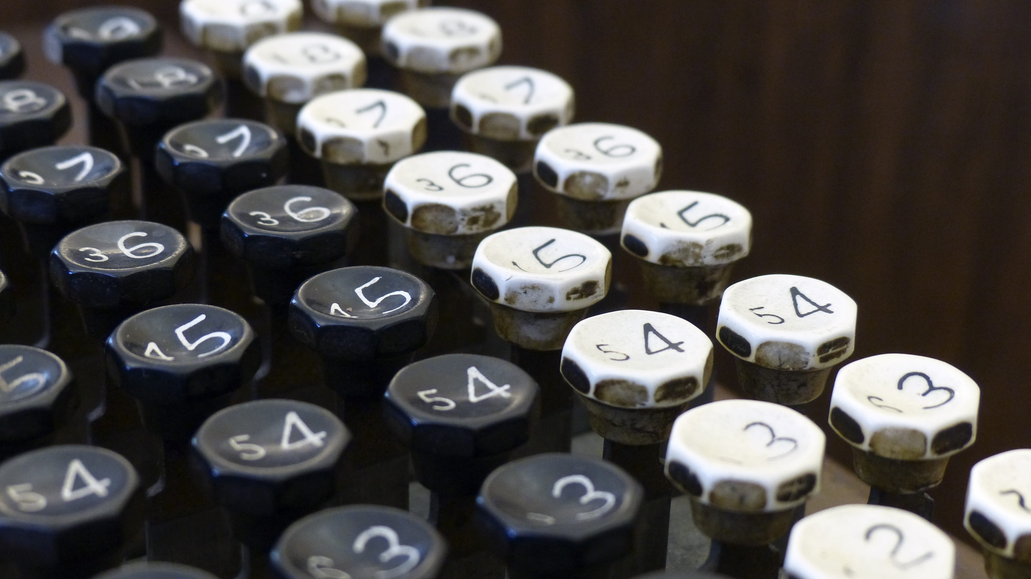 backgrounds, large group of objects, text, letter, retro styled, vintage, add, no people, register, in a row, antique, indoors, business, typewriter, black, HD Wallpaper
