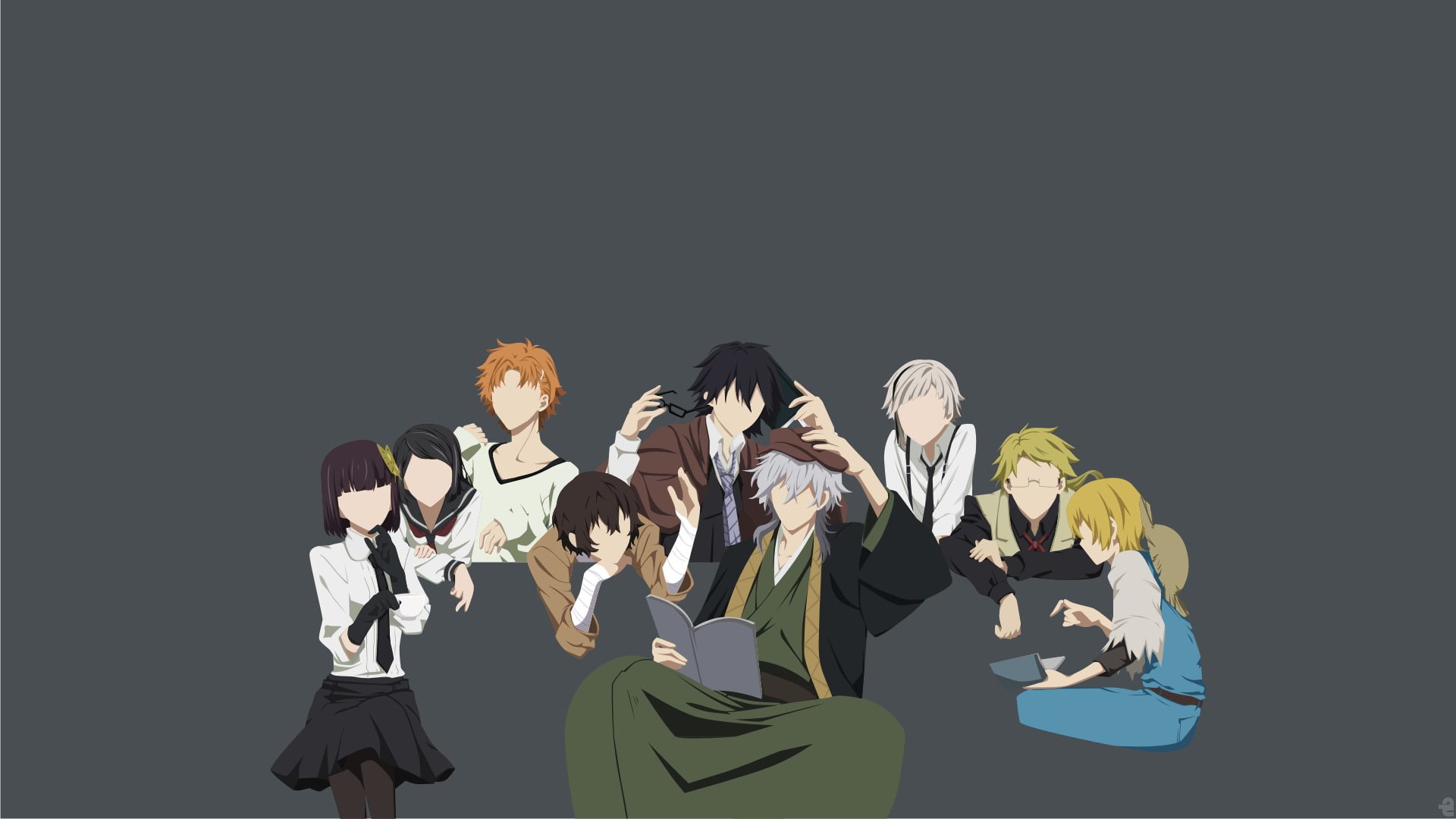 women, standing, businessman, coworker, copy space, adult, Anime, Bungou Stray Dogs, Junichirou Tanizaki, colleague, males, Akiko Yosano, emotion, Naomi Tanizaki, HD Wallpaper
