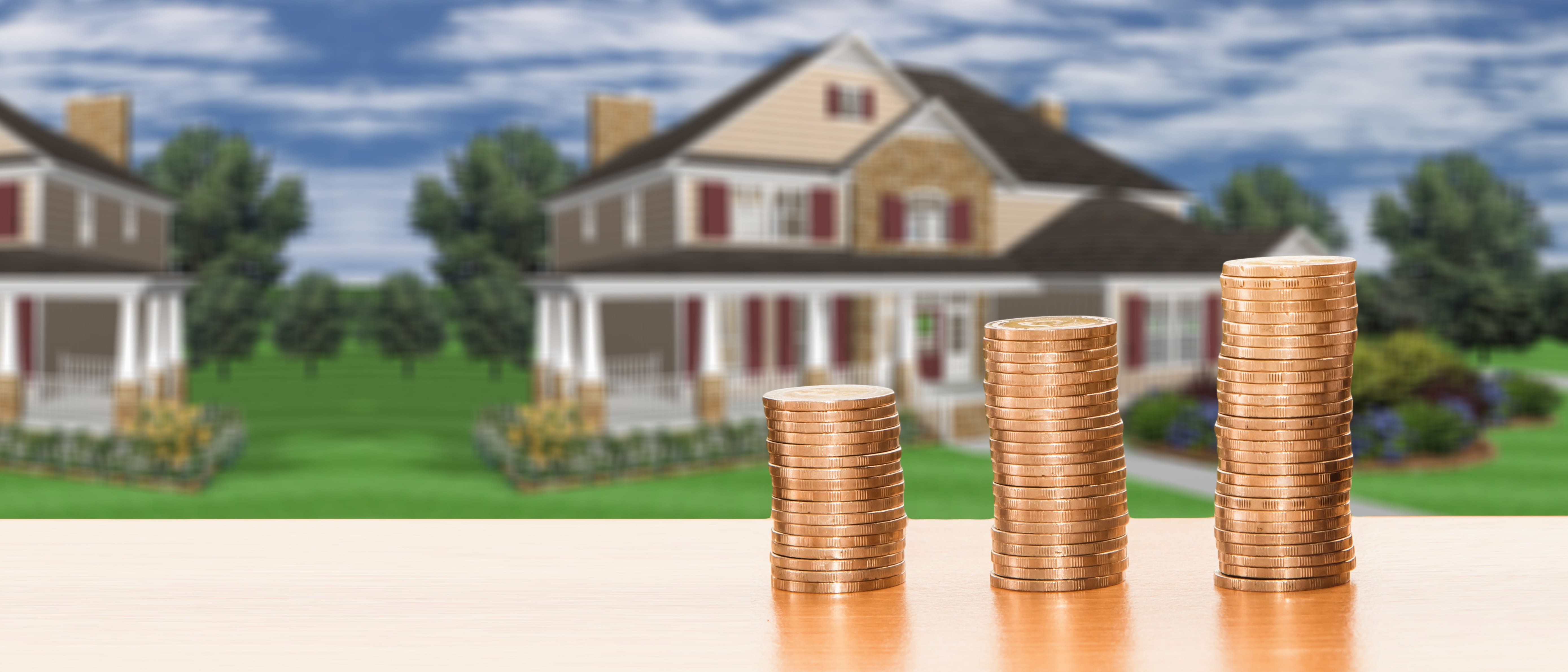 piggy bank, house purchase, money, resources, economical, 5K, home ownership, nature, coins, investment, building exterior, assets, residential district, HD Wallpaper