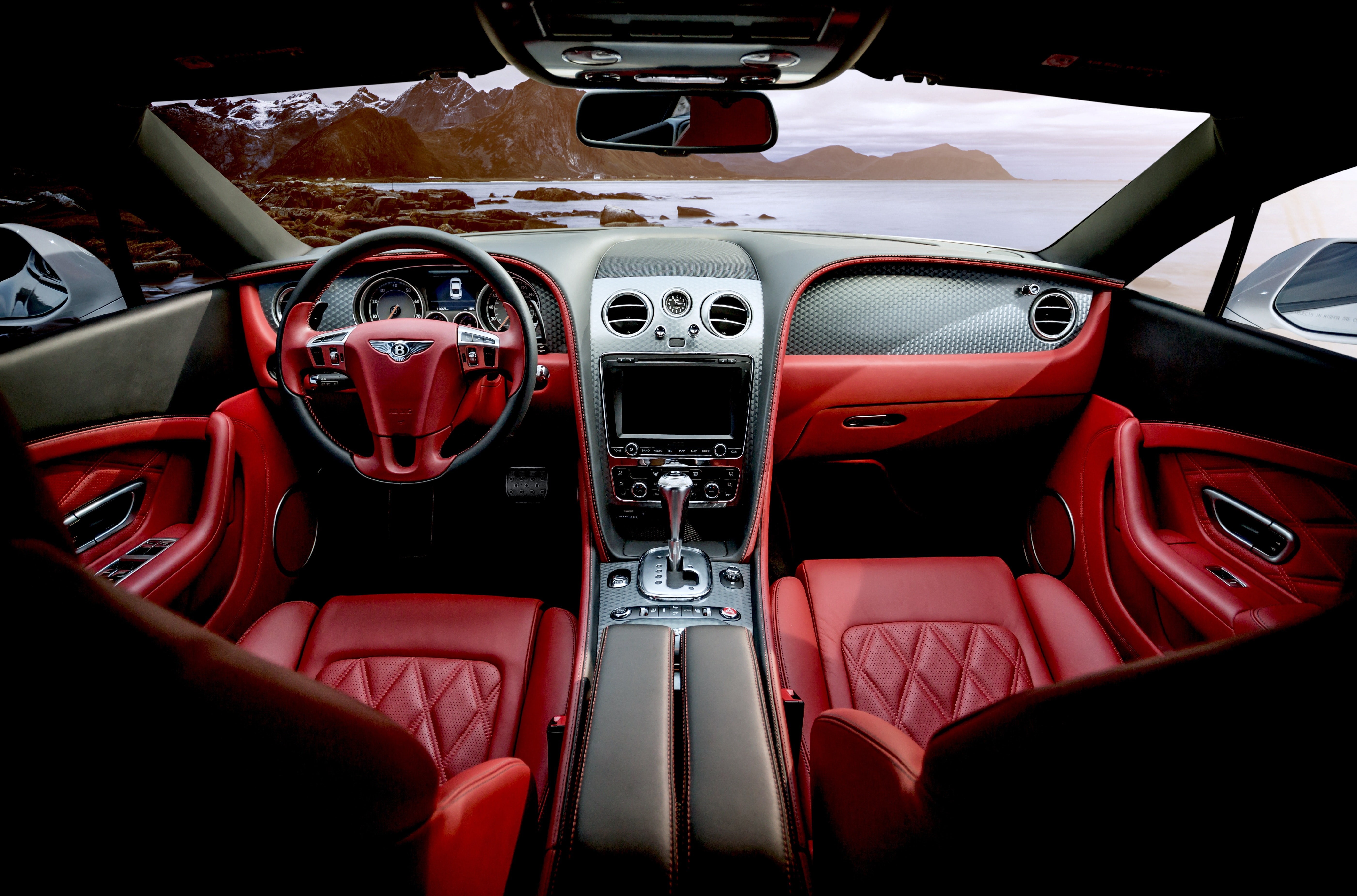 transparent, seat, mode of transportation, 5K, red, windshield, luxury, transportation, land vehicle, retro styled, broker, indoors, steering wheel, motor vehicle, HD Wallpaper