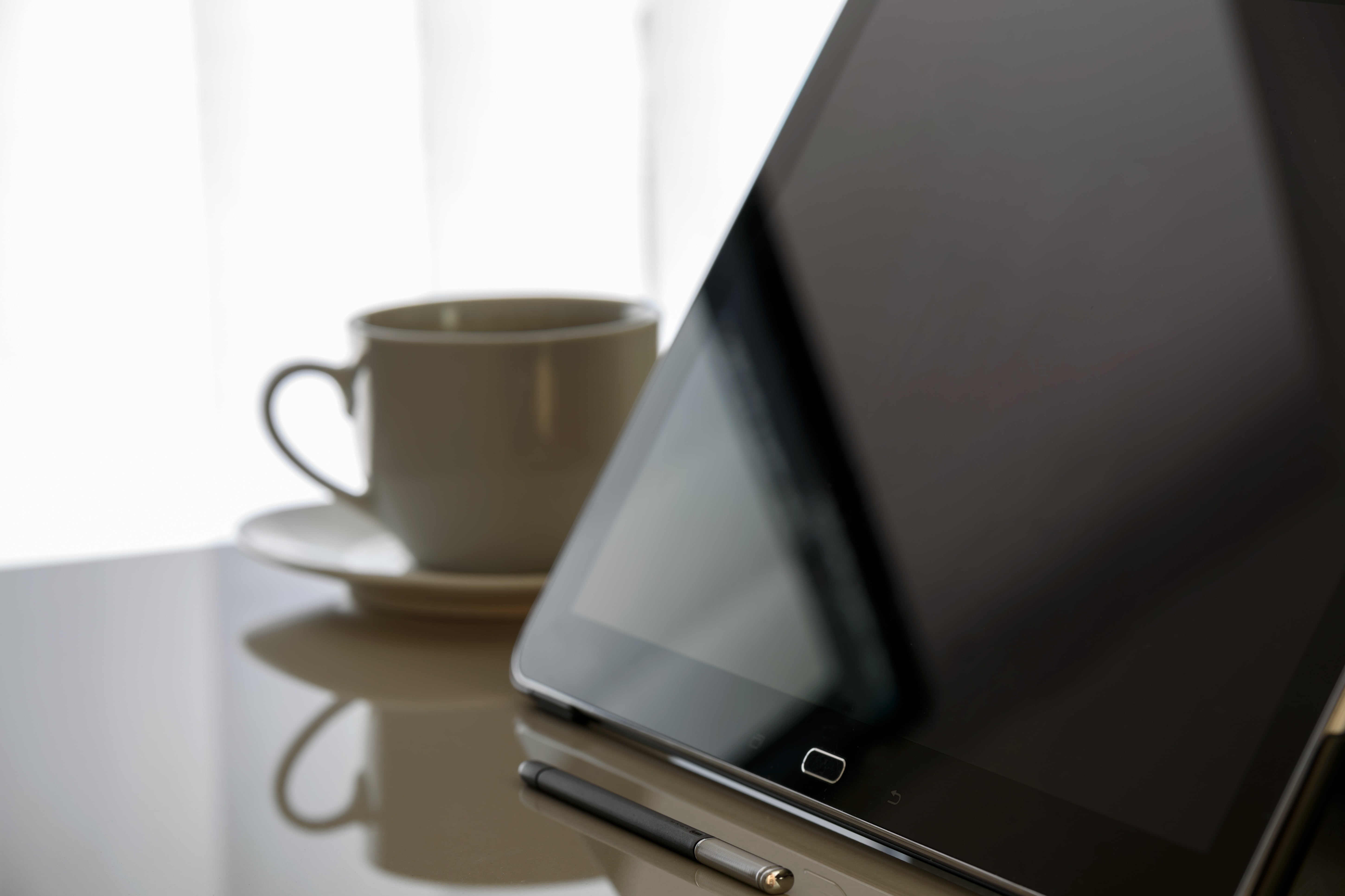 document, marketing, still life, report, business, finance, galaxy, touch screen, tablet, blinds, beside, wireless technology, tall, computer, information, HD Wallpaper