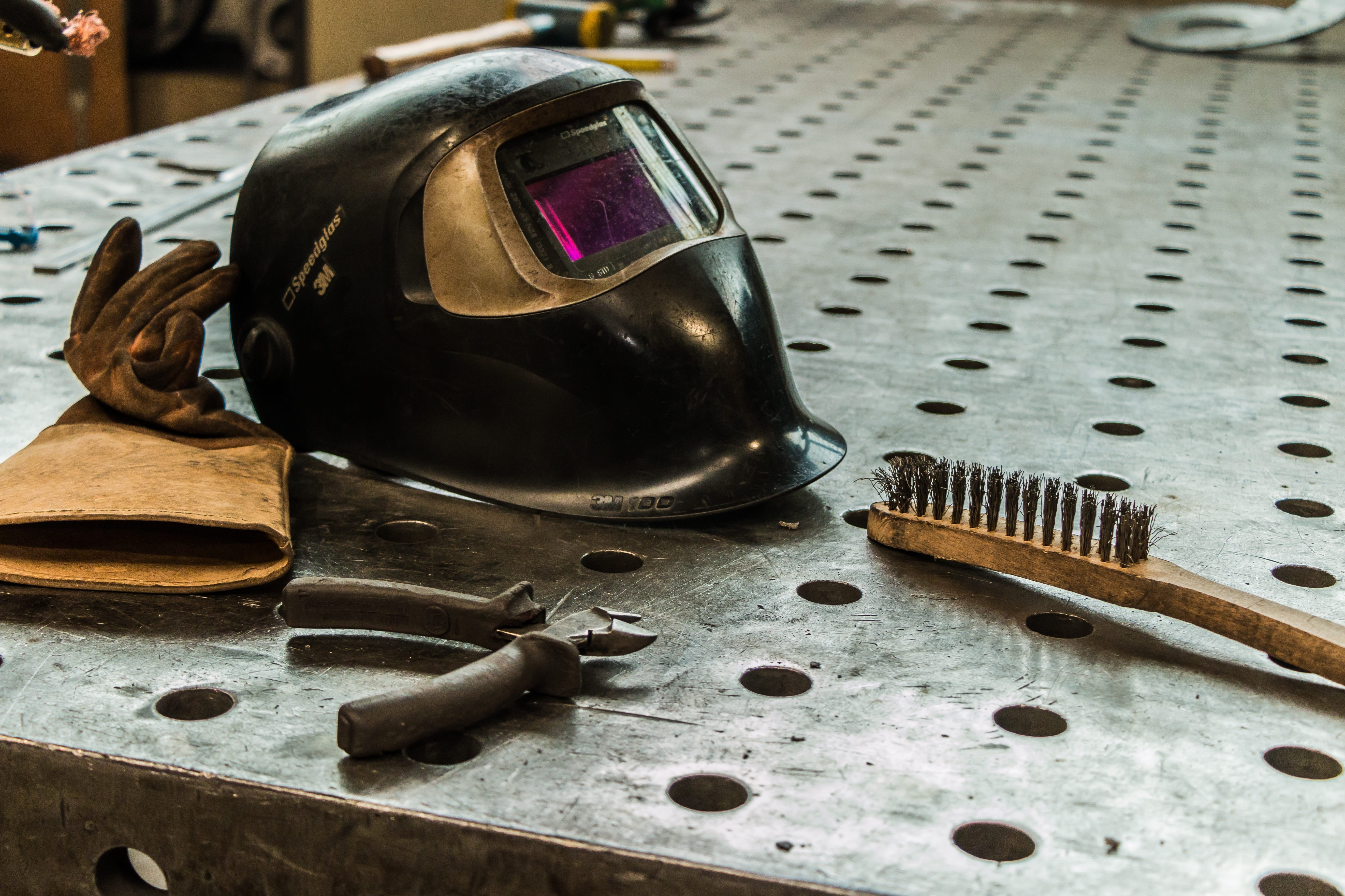 job, 5K, safety at work, wood - material, welder, helmet, day, close-up, vacancy, work tool, still life, work material, security, metal, work, safety, HD Wallpaper