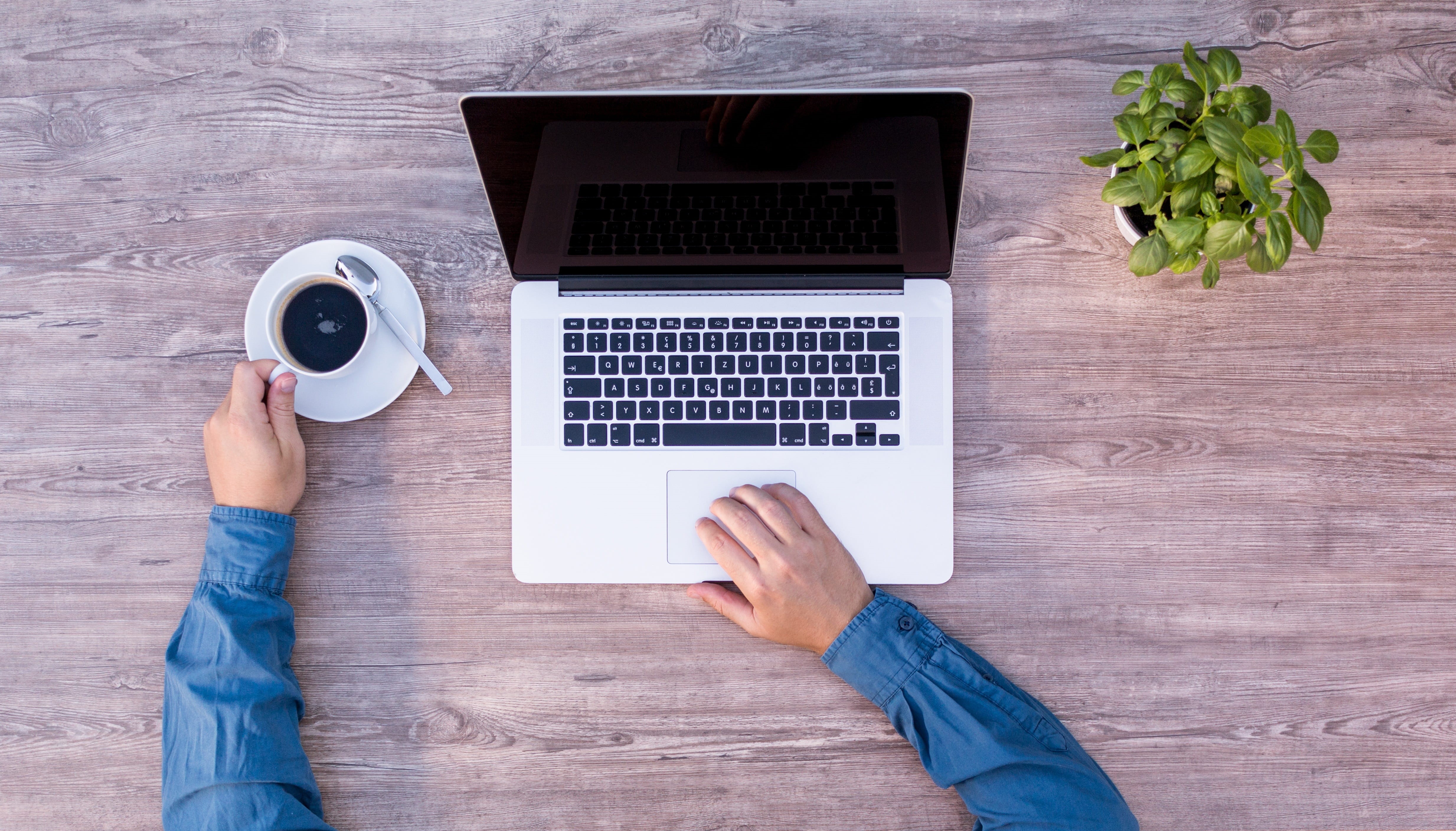 career, shirt, 4K, computer equipment, workplace, lance, one person, laptop, hands, coffee, thinking, pro, keyboard, problem, notebook, human hand, stay calm, HD Wallpaper