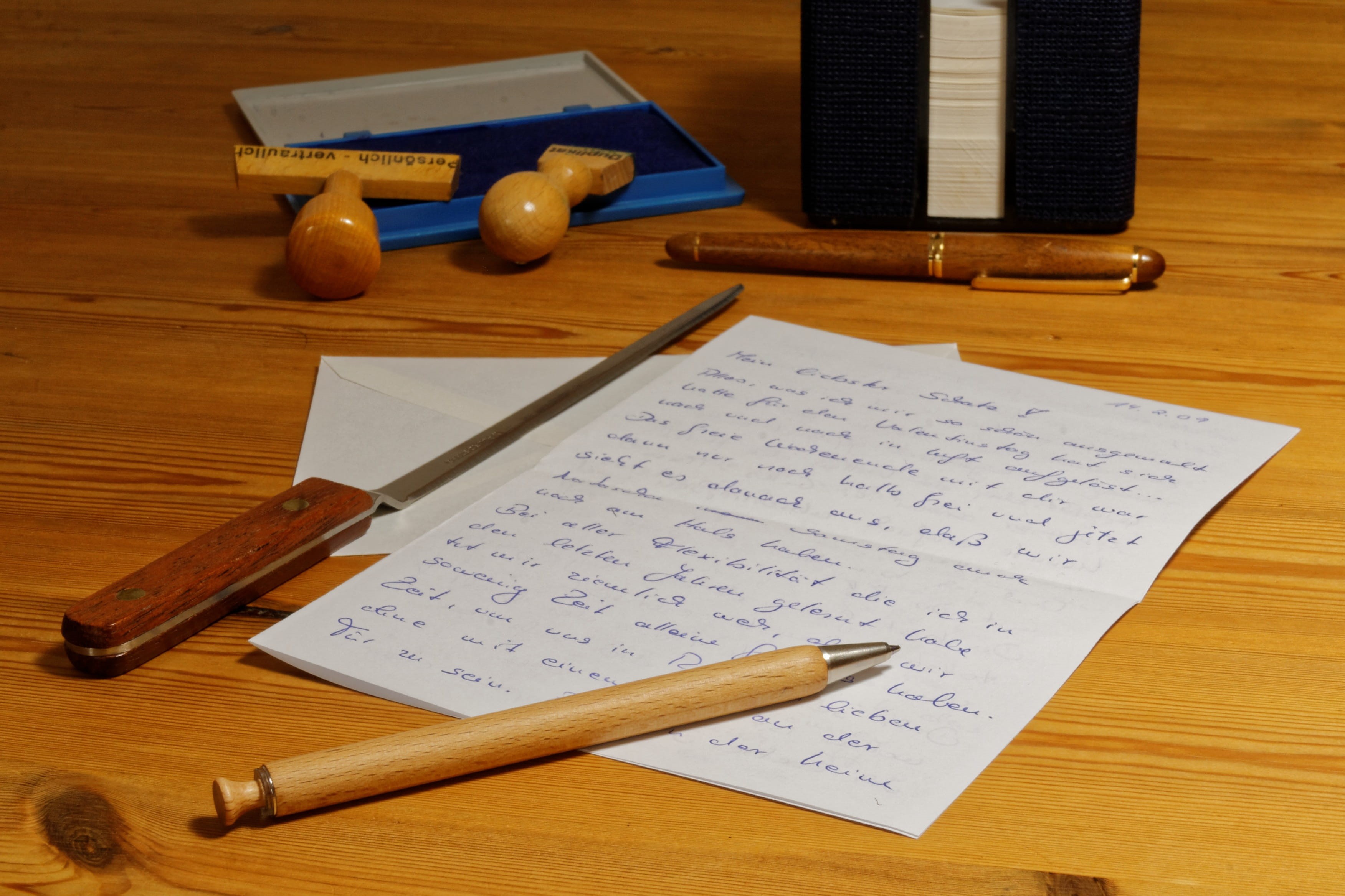 pencil, 2K, fountain pen, still life, publication, pen, wood - material, eyeglasses, stamp, document, handwriting, education, open, desk, high angle view, HD Wallpaper