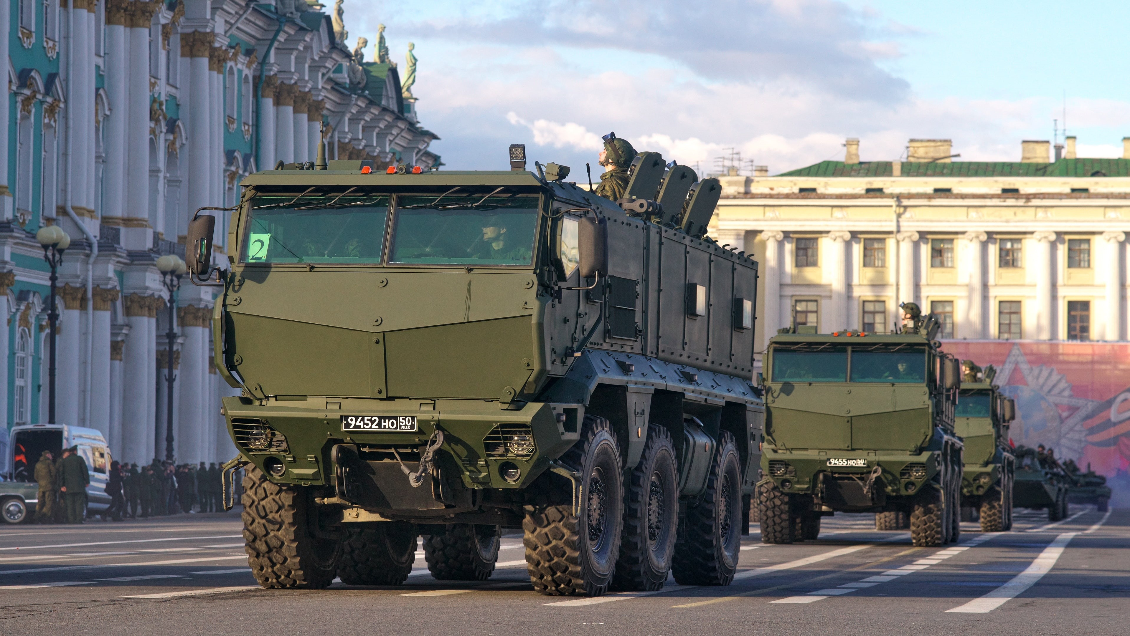 Typhoon, Russia, universal, parade, armored car, military equipment, KAMAZ-63968, increased security of patency, 2K, HD Wallpaper