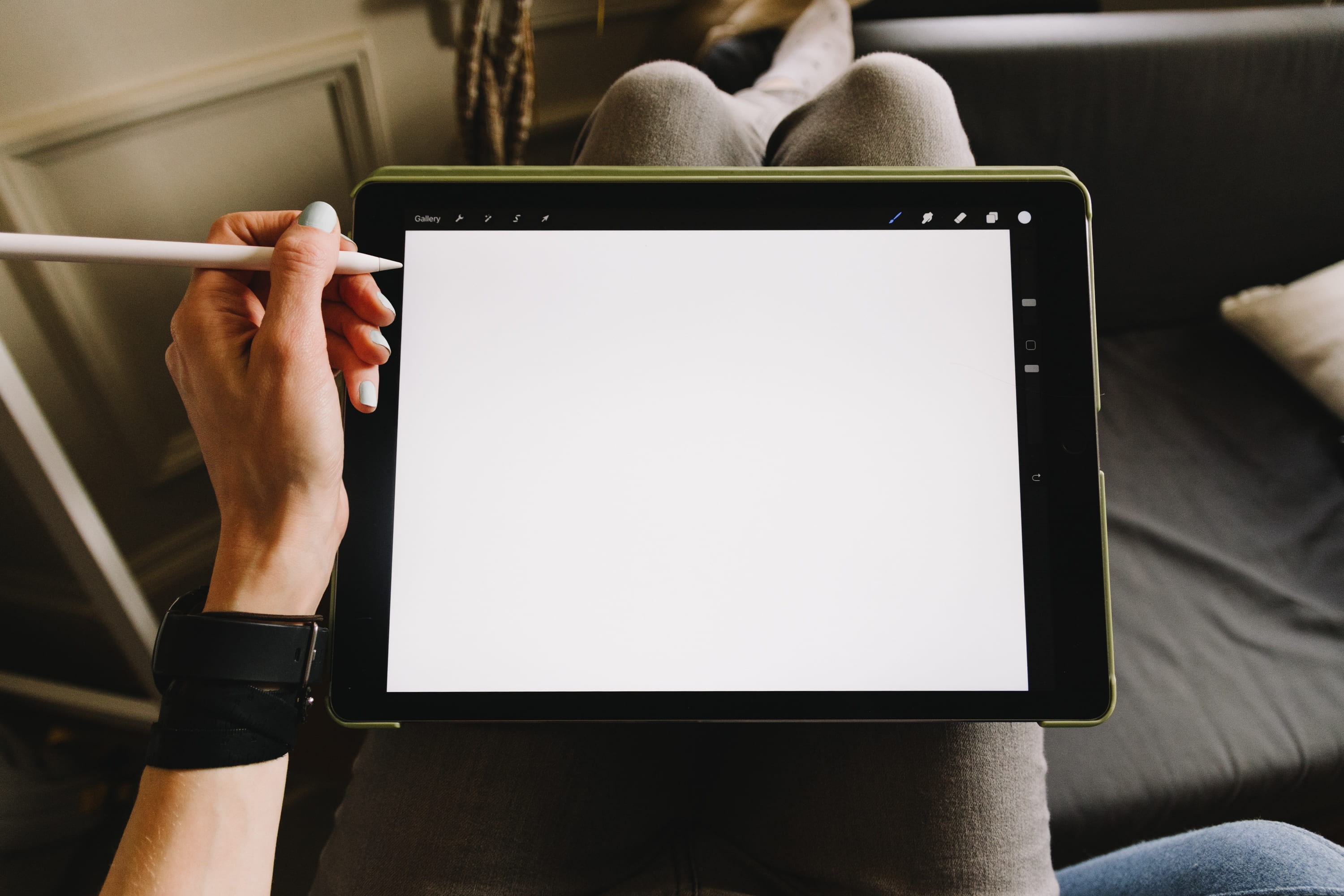 wrist, using computer, modern, apple, person, human hand, wireless technology, pen, wand, furniture, lefty, artist, digital tablet, stylus, adult, ipad pro, HD Wallpaper