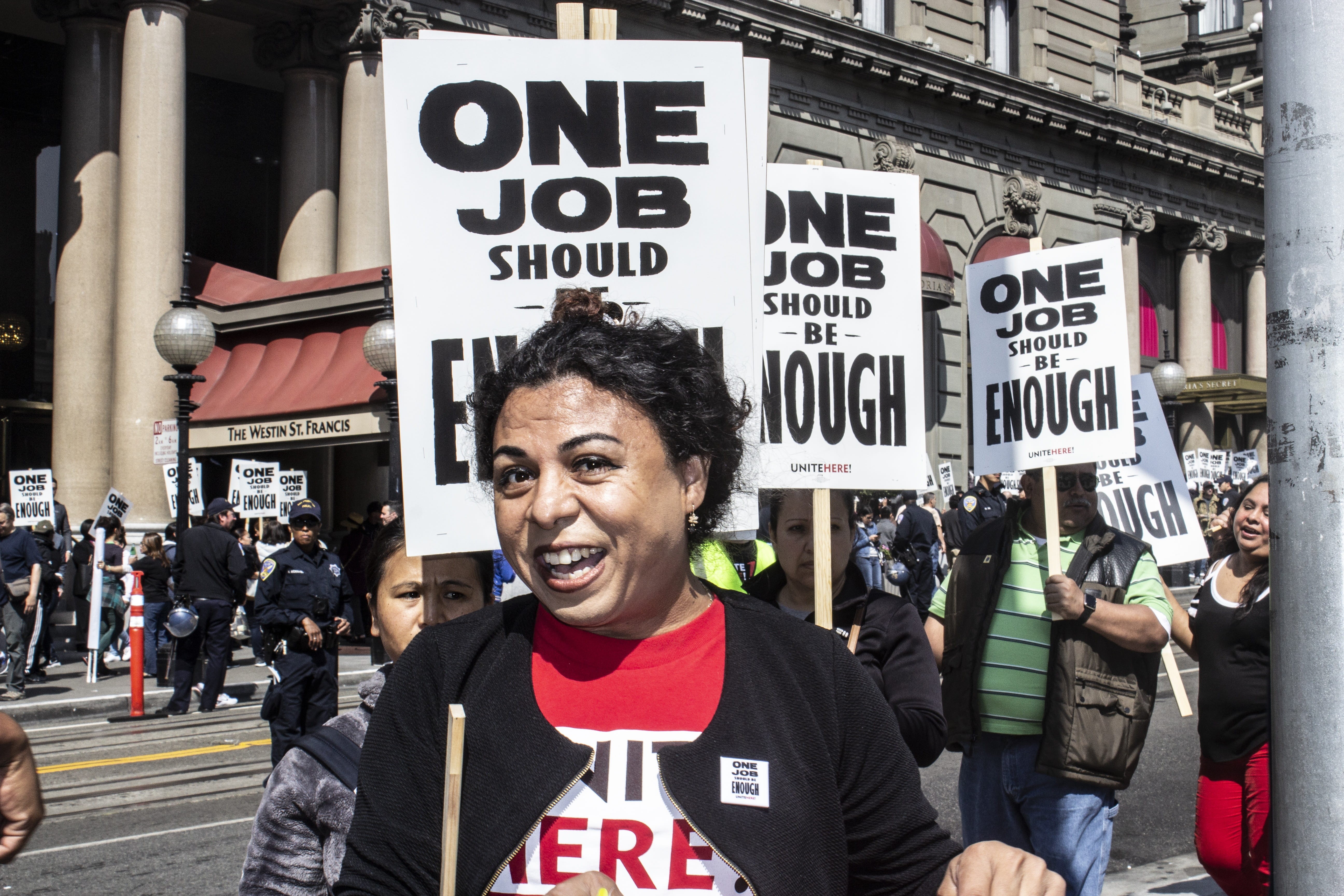 protestor, architecture, equality, labor day, script, 5K, women, incidental people, empowerment, labor day protest, city, emotion, portrait, front view, HD Wallpaper