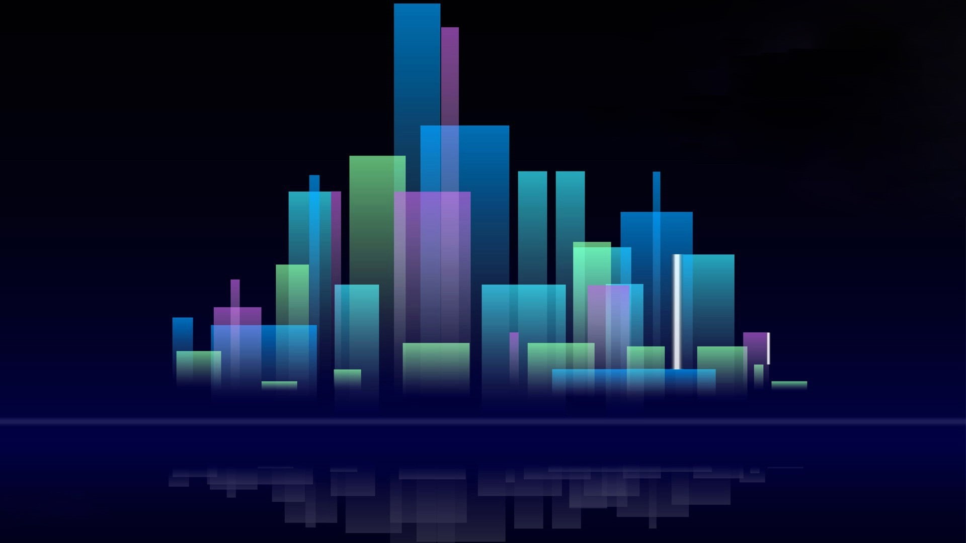 shape, building, digital composite, diagram, three dimensional, chart, bar graph, black background, 1080P, light - natural phenomenon, moving up, blue, HD Wallpaper