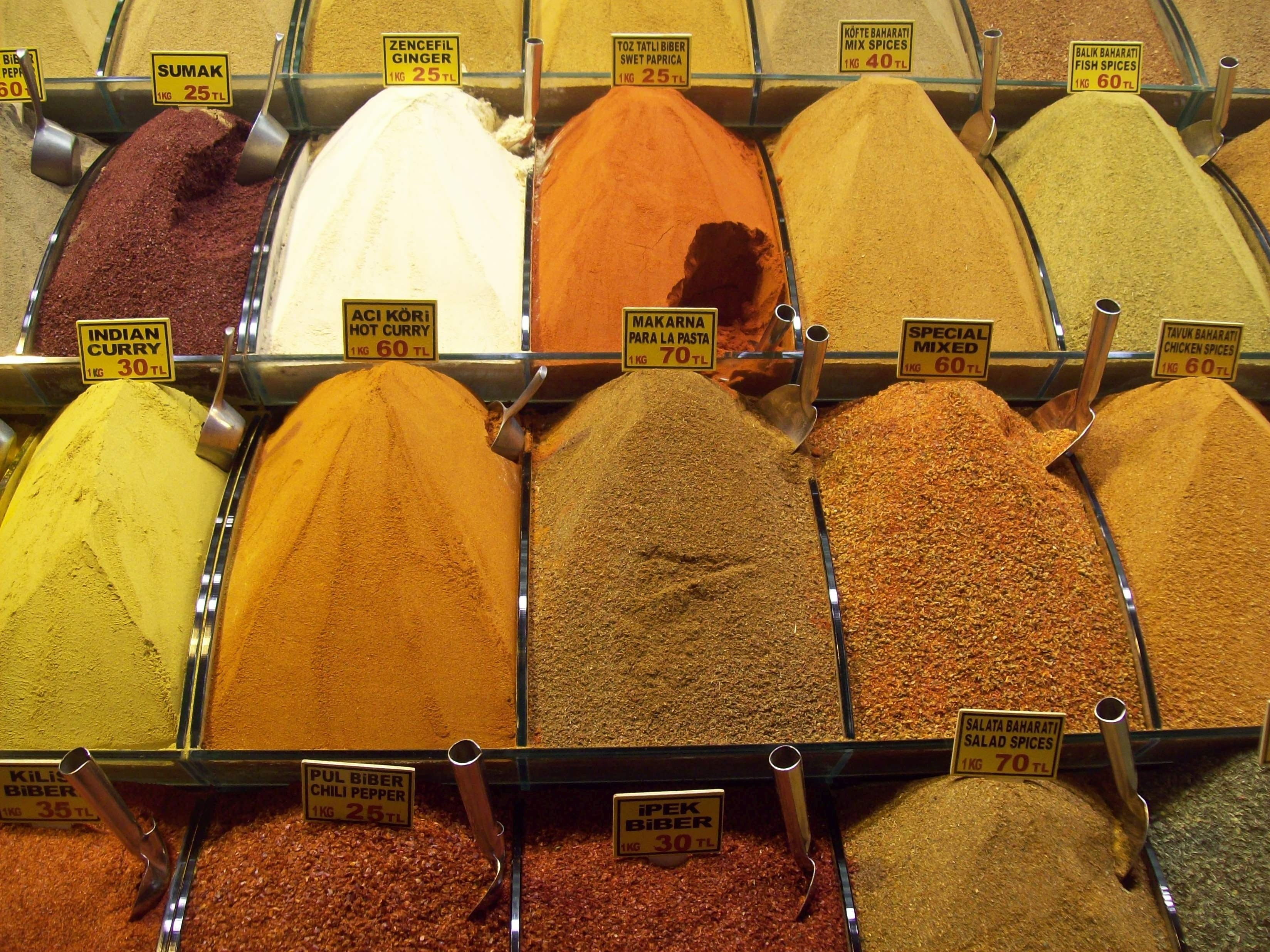 gastronomy, dealer, marrakech, large group of objects, food, bazar, dried, market, no people, for sale, sale, bazaar, choice, store, arrangement, spices, HD Wallpaper
