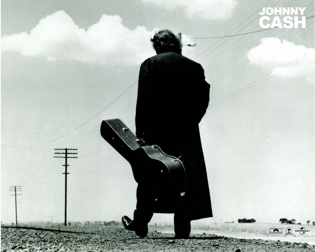 outdoors, cloud - sky, one person, technology, nature, full length, standing, adult, 720P, music, rear view, men, day, Johnny Cash, real people, built structure, HD Wallpaper