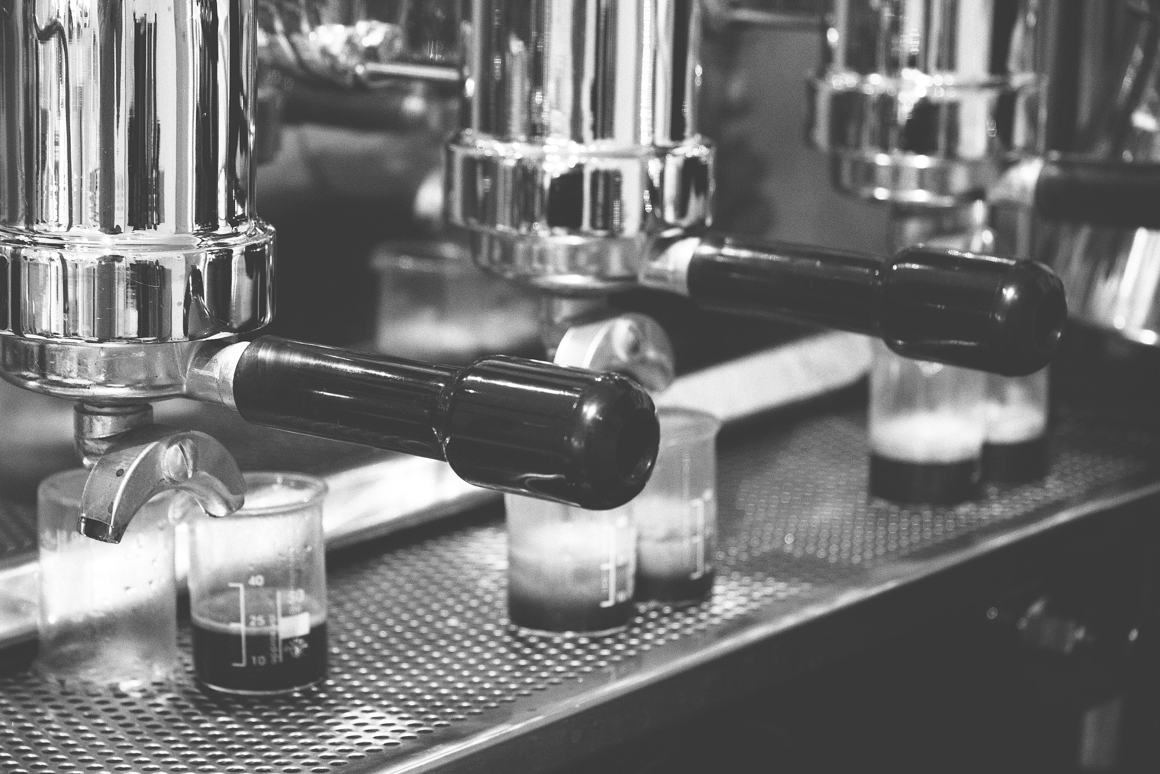 shop, cup, fresh, food and drink, machinery, machine, bar, expert, service, close-up, professional, bar - drink establishment, coffee maker, freshness, HD Wallpaper