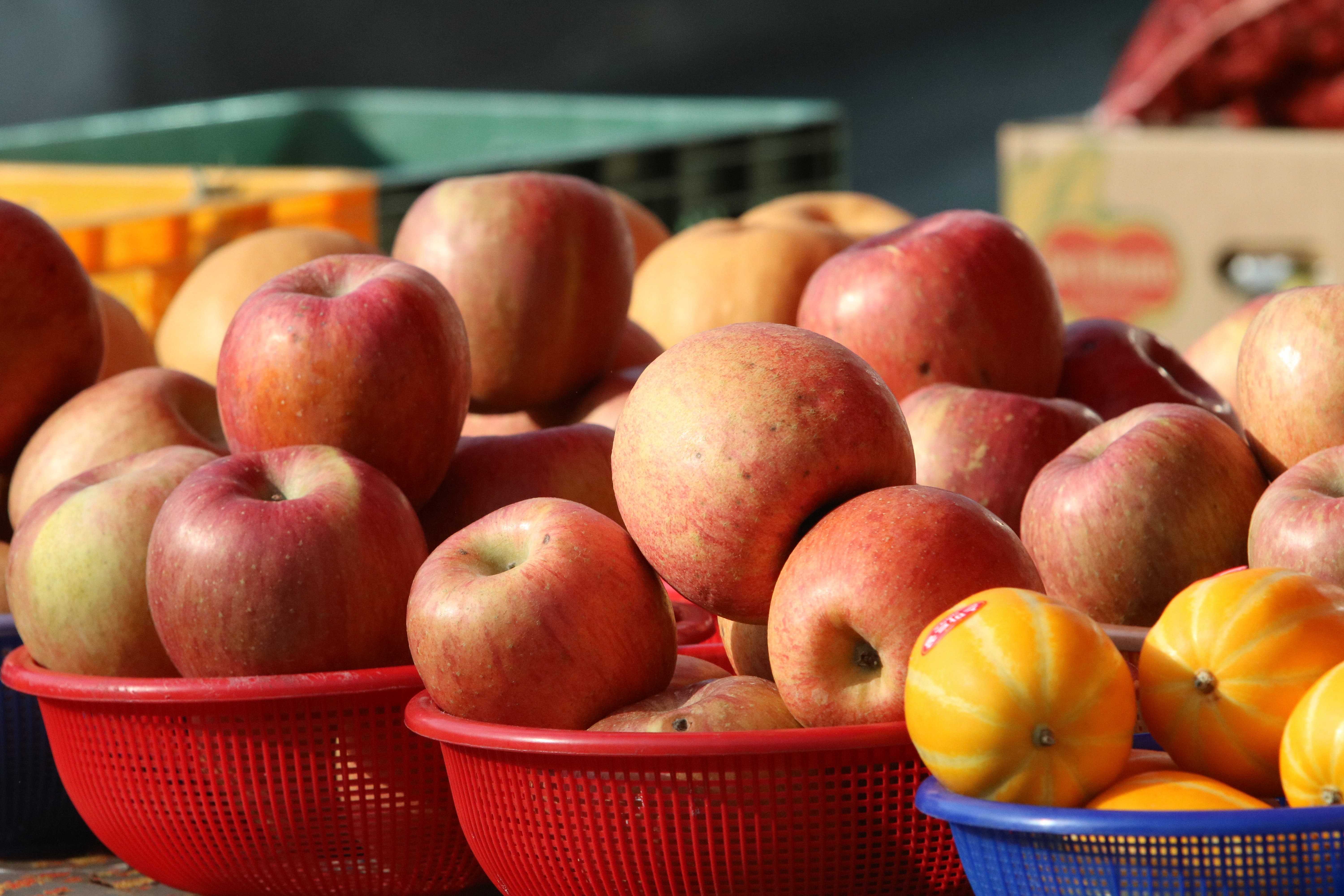 choice, freshness, fruit, large group of objects, retail, variation, abundance, apple, korea, basket, country, traditional market, wellbeing, apple - fruit, HD Wallpaper