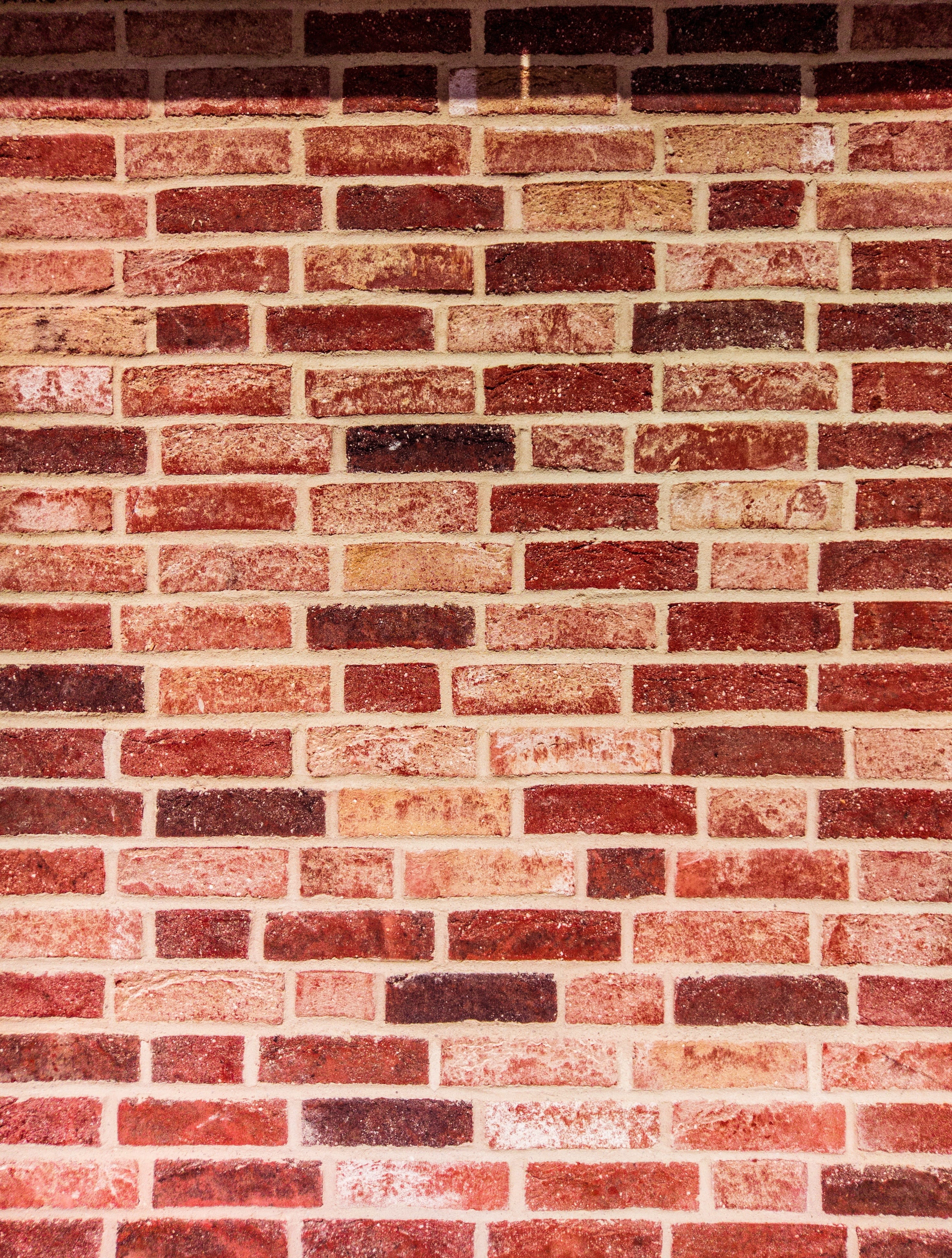 design, repetition, textured, wall, backgrounds, red, shape, module, texture, wall - building feature, 4K, full frame, close-up, textured effect, brick wall, Phone HD Wallpaper