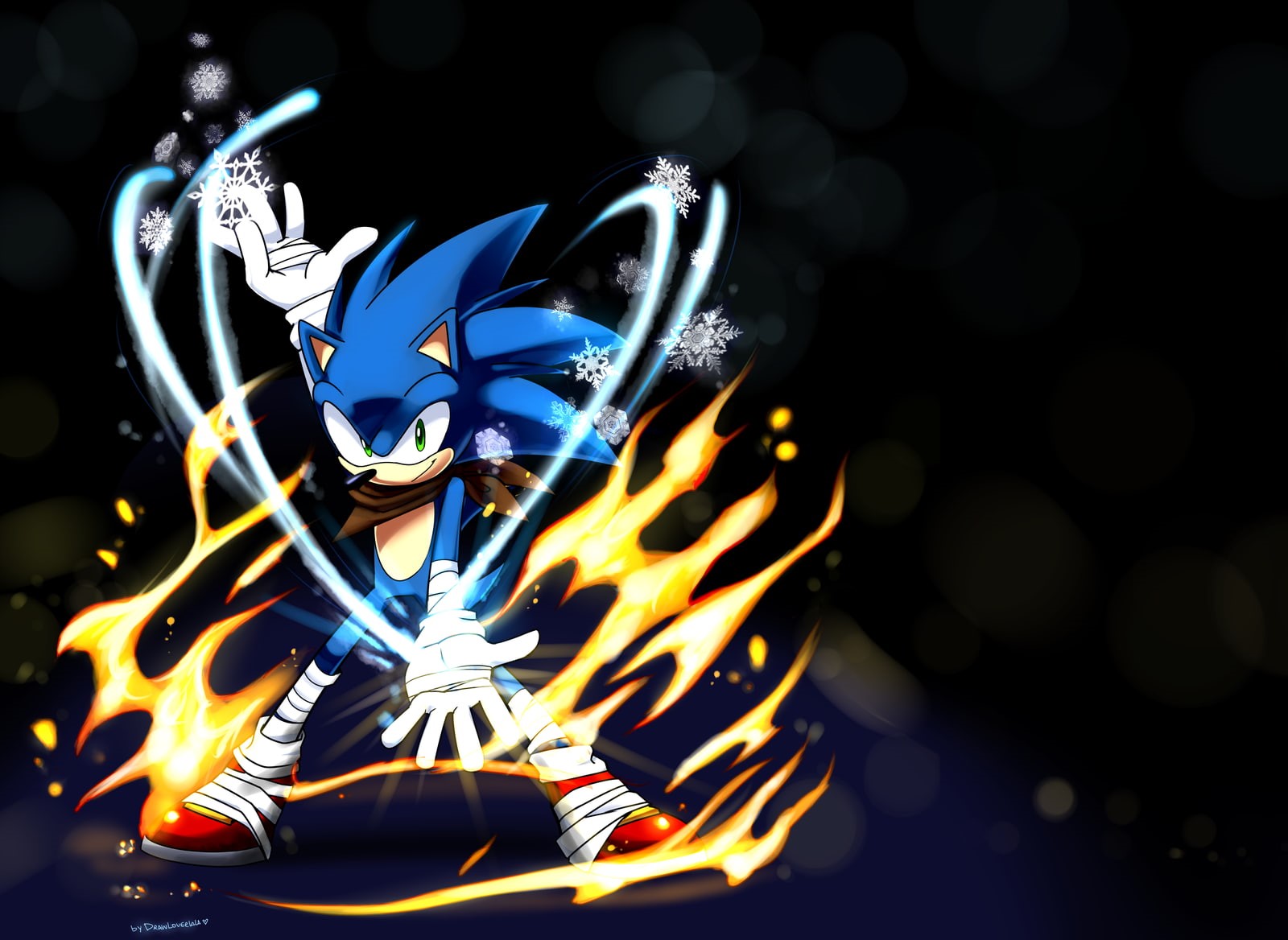 light - natural phenomenon, close-up, night, indoors, art and craft, Sonic, Sonic the Hedgehog, no people, decoration, silver colored, blue, fire, 720P, HD Wallpaper