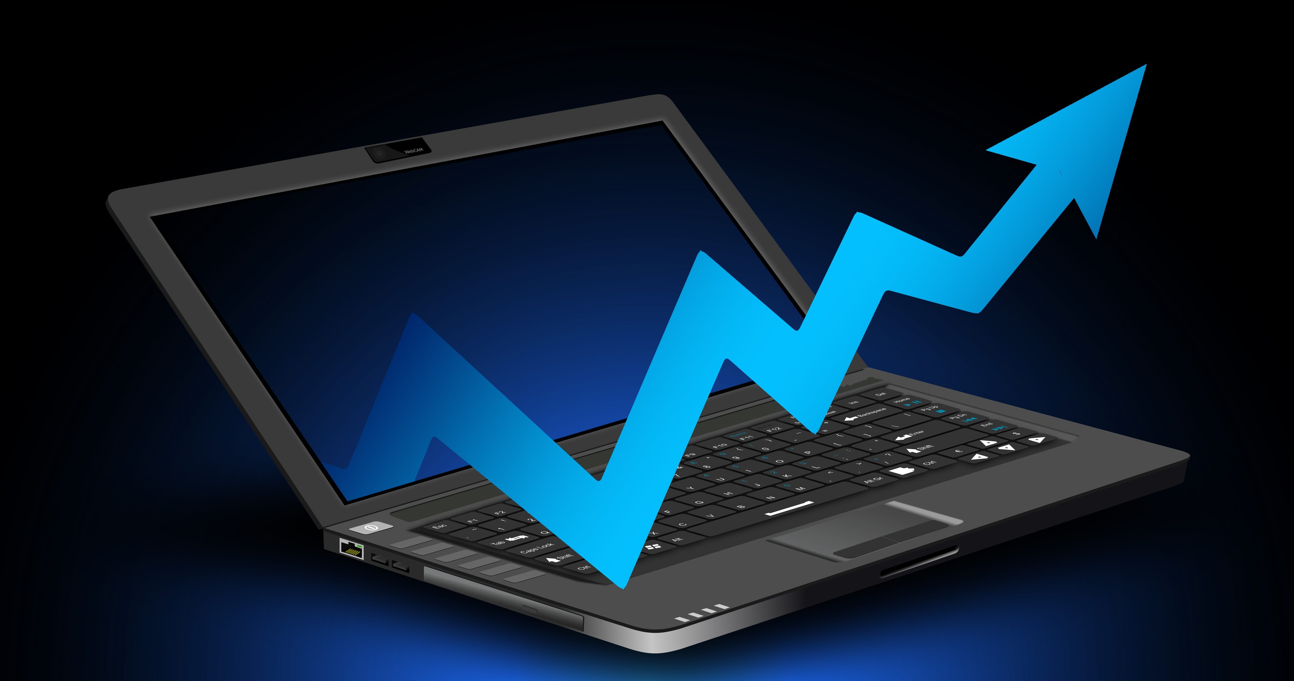 internet, computer equipment, computer keyboard, businessmen, wireless technology, company, desktop pc, career, economy, e-mail, trend, diagram, top, boom, HD Wallpaper