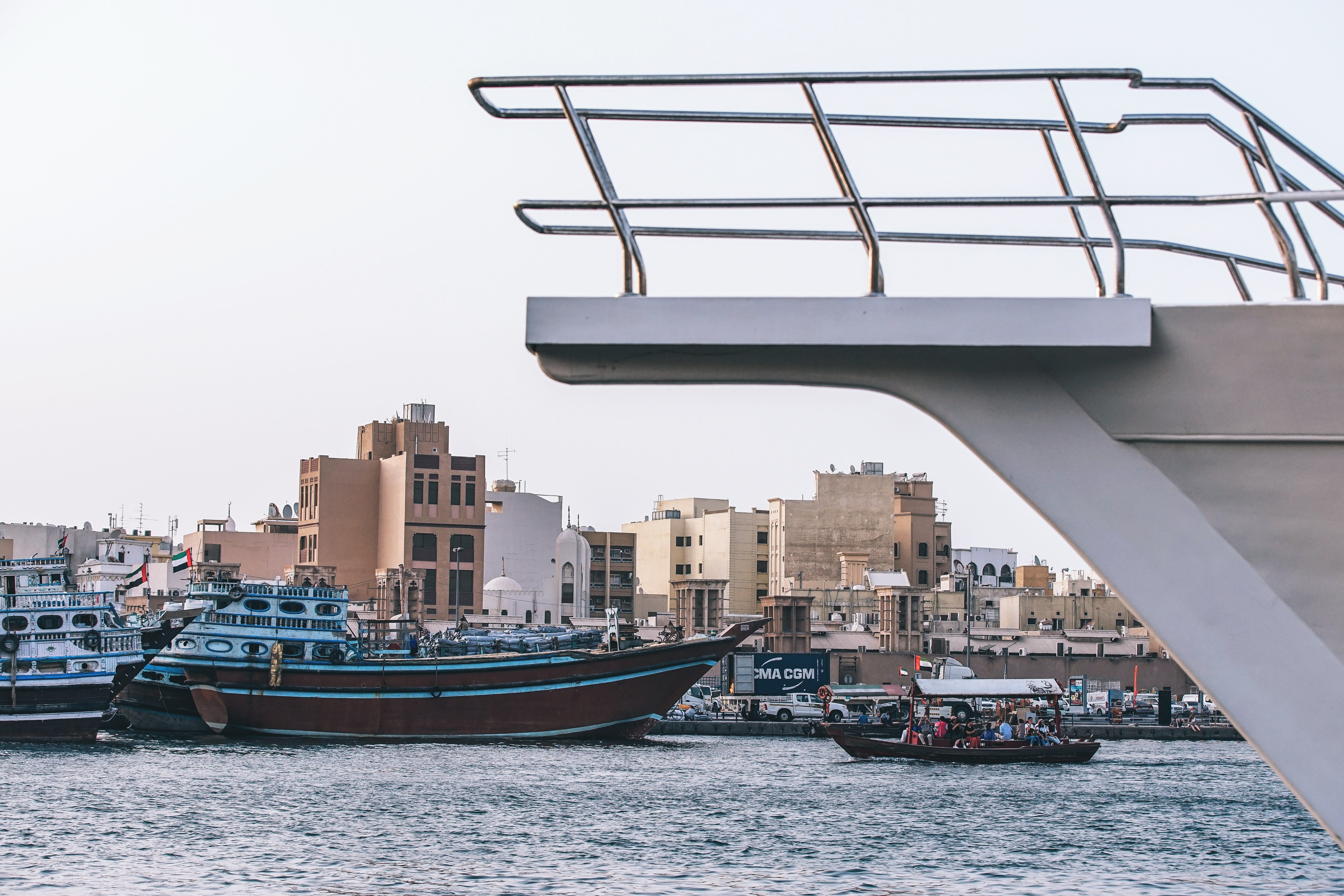 harbor, gold, harbour, outdoors, market, water, holiday, center, delivery, tourism, day, coast, river, emirates, building, urban, trade, old, uae, arab, HD Wallpaper