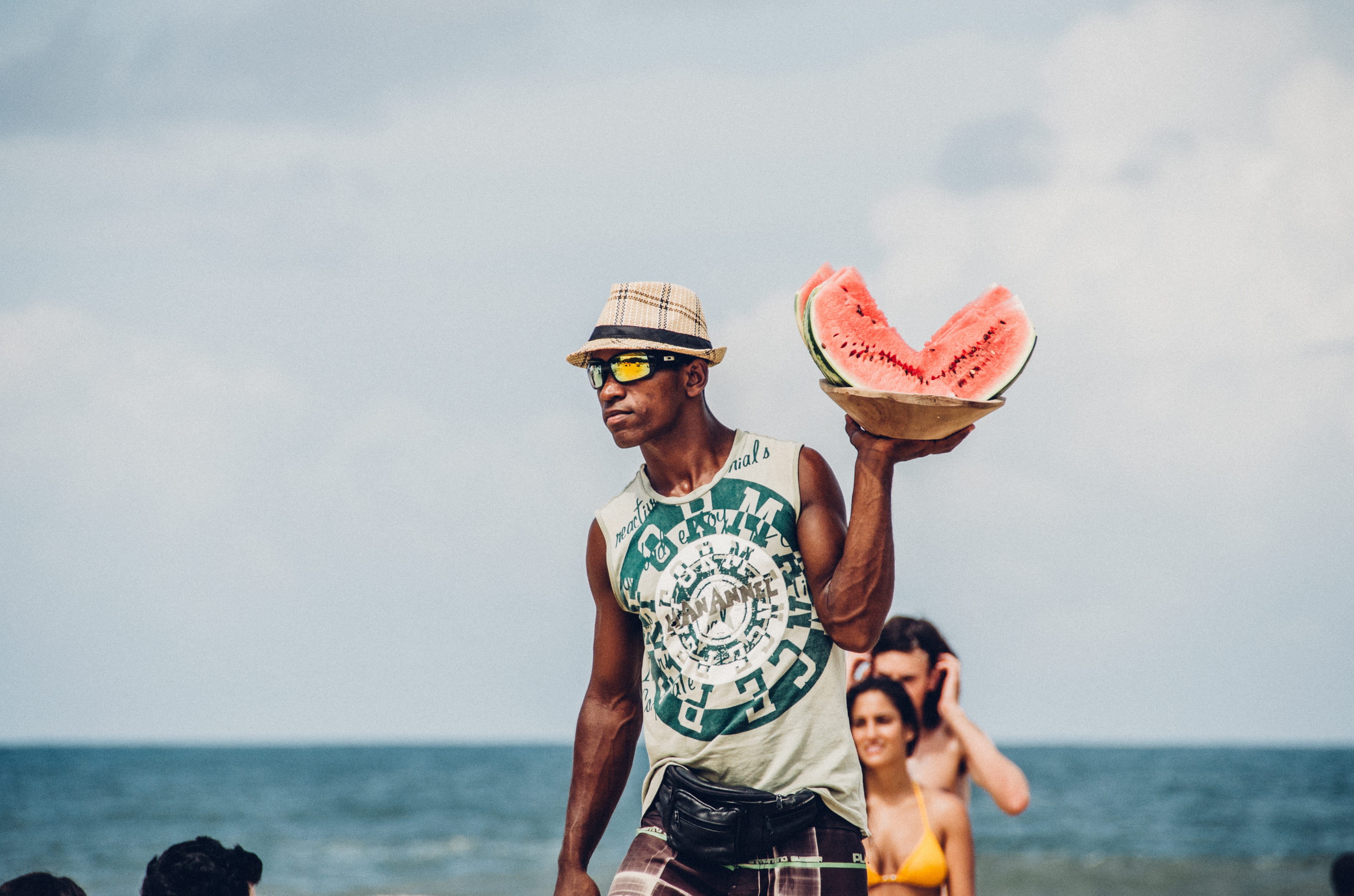 people, beach, holiday, shore, nature, land, adult, trip, style, black skin, focus, sliced, man, sunglass, selective, happiness, two people, sunglasses, HD Wallpaper