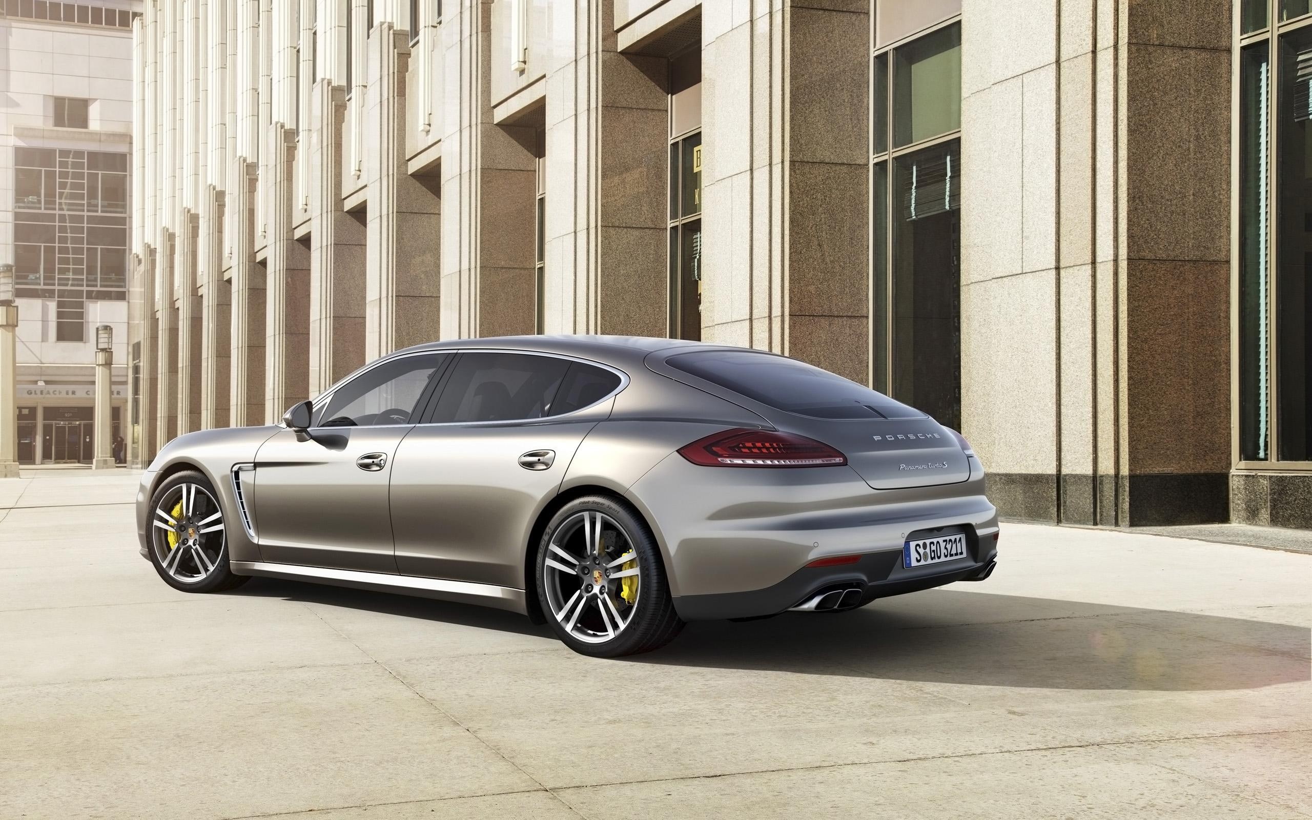 turbo, panamera, 2014, executive, 2K, s, sedan, cars, silver, porsche, HD Wallpaper