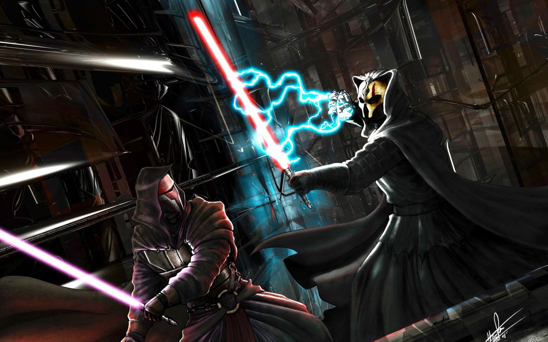 darth, 1080P, revan, wars, lightsabers, star, HD Wallpaper