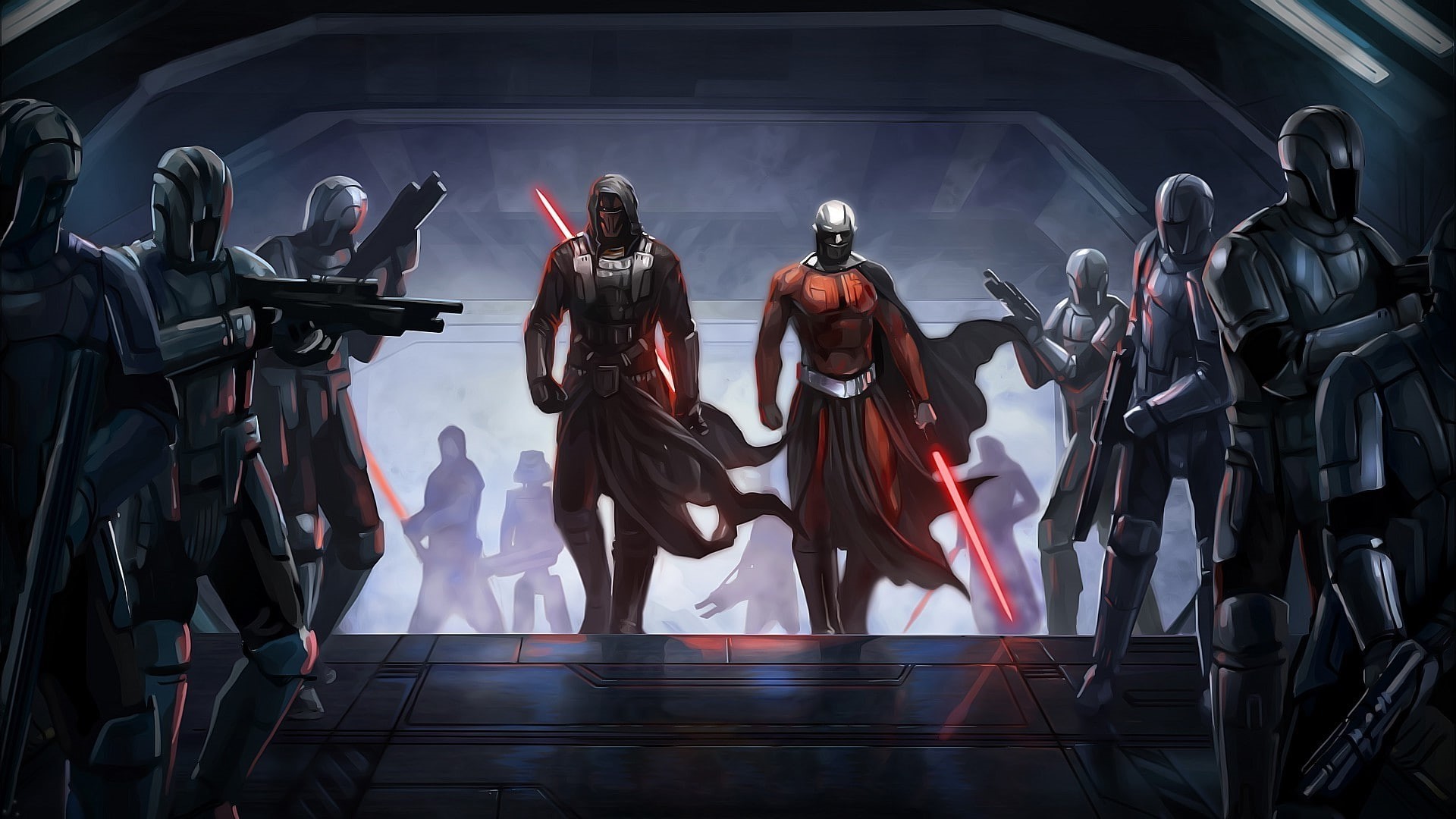 1080P, full length, clothing, sculpture, traditional clothing, mode of transportation, adult, women, real people, revan lightsaber star wars malak sith star wars knights of the old republic knights of the old republic, HD Wallpaper
