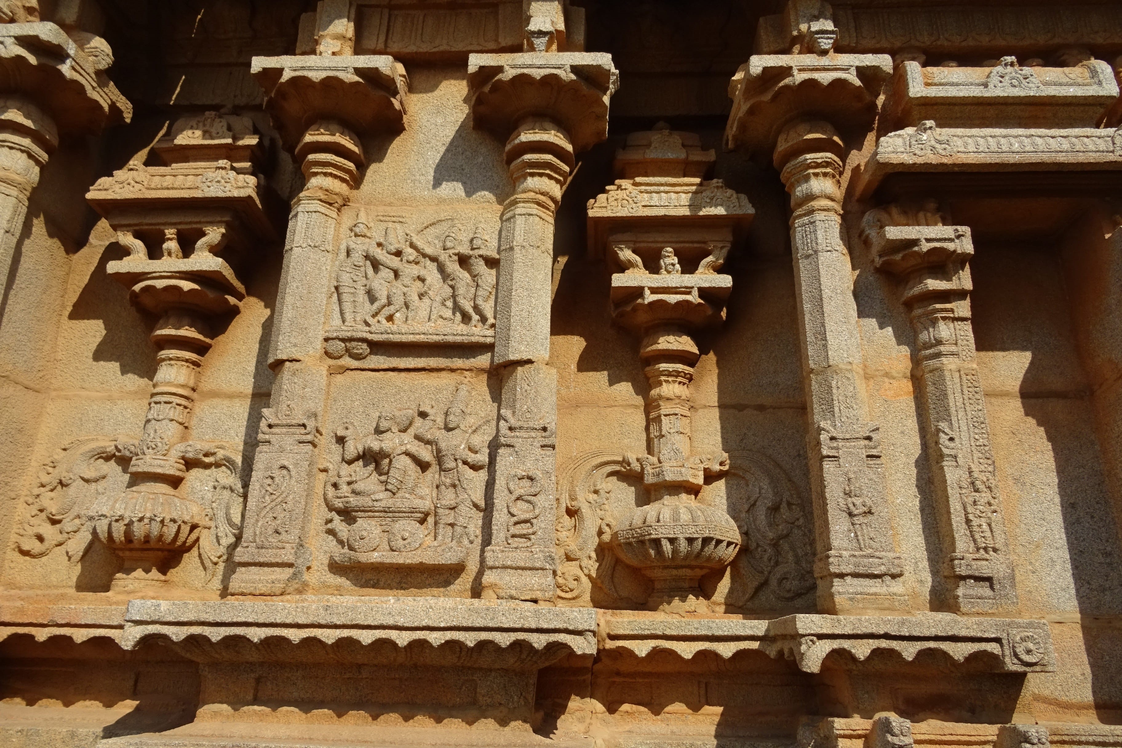 carving, rock, spirituality, hazara rama temple, creativity, human representation, architecture, Unesco, building exterior, stone, outdoors, ancient civilization, HD Wallpaper