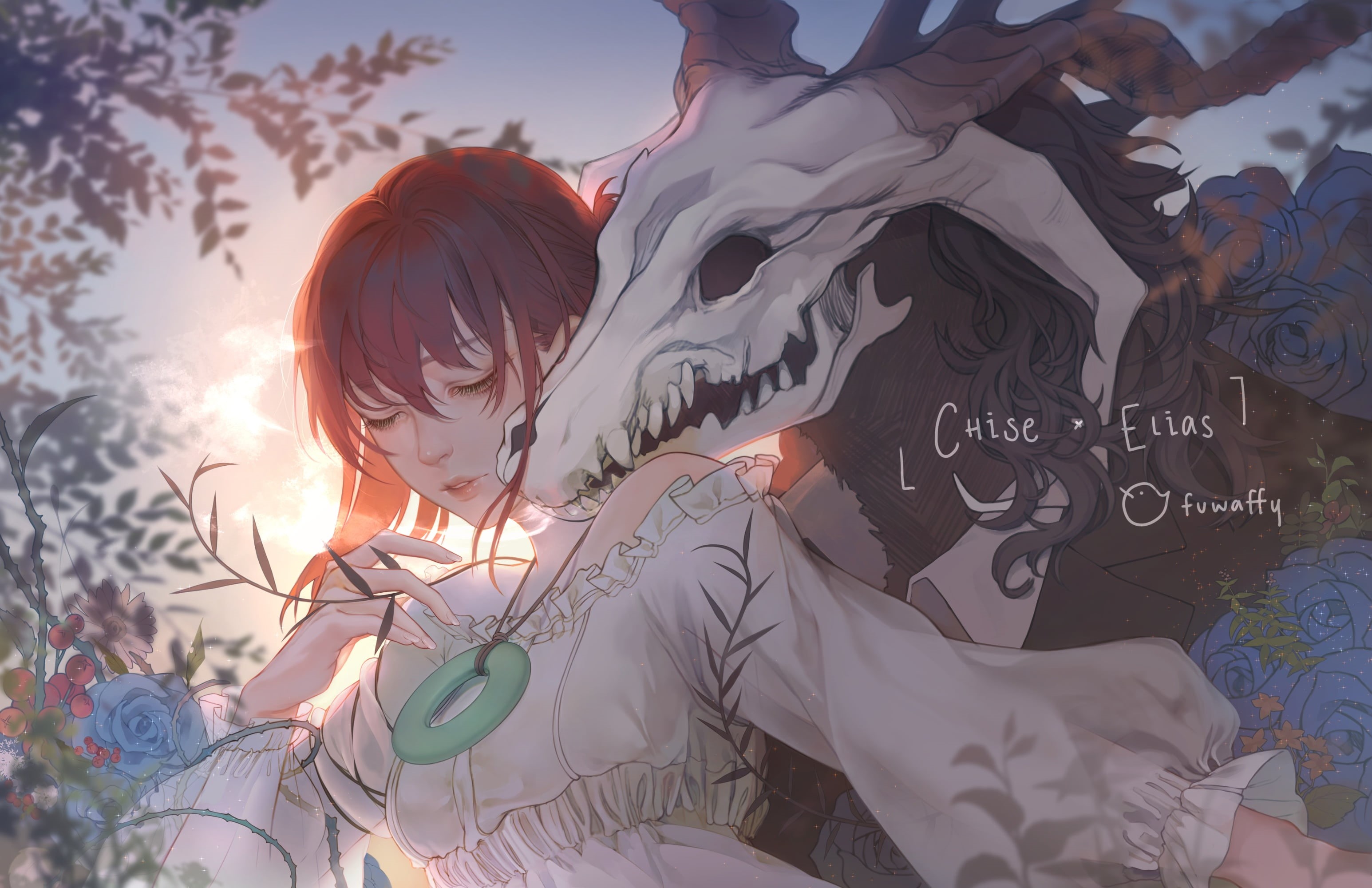Elias Ainsworth, Mahou Tsukai no Yome, Pixiv, Fuwaffy, Fanart From Pixiv, Hatori Chise, The Ancient Magus Bride, 2K, Fanart, HD Wallpaper