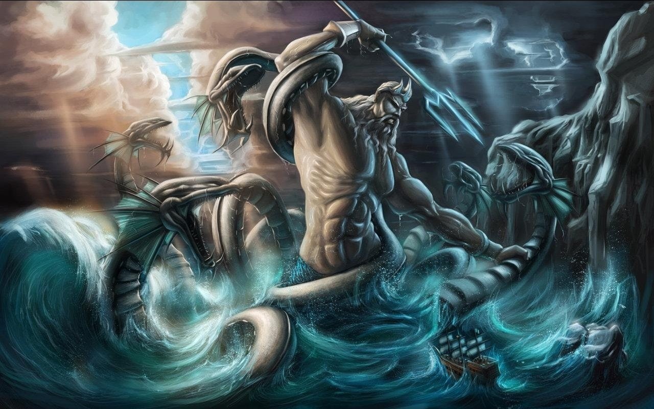 Poseidon, 720P, Fantasy, HD Wallpaper